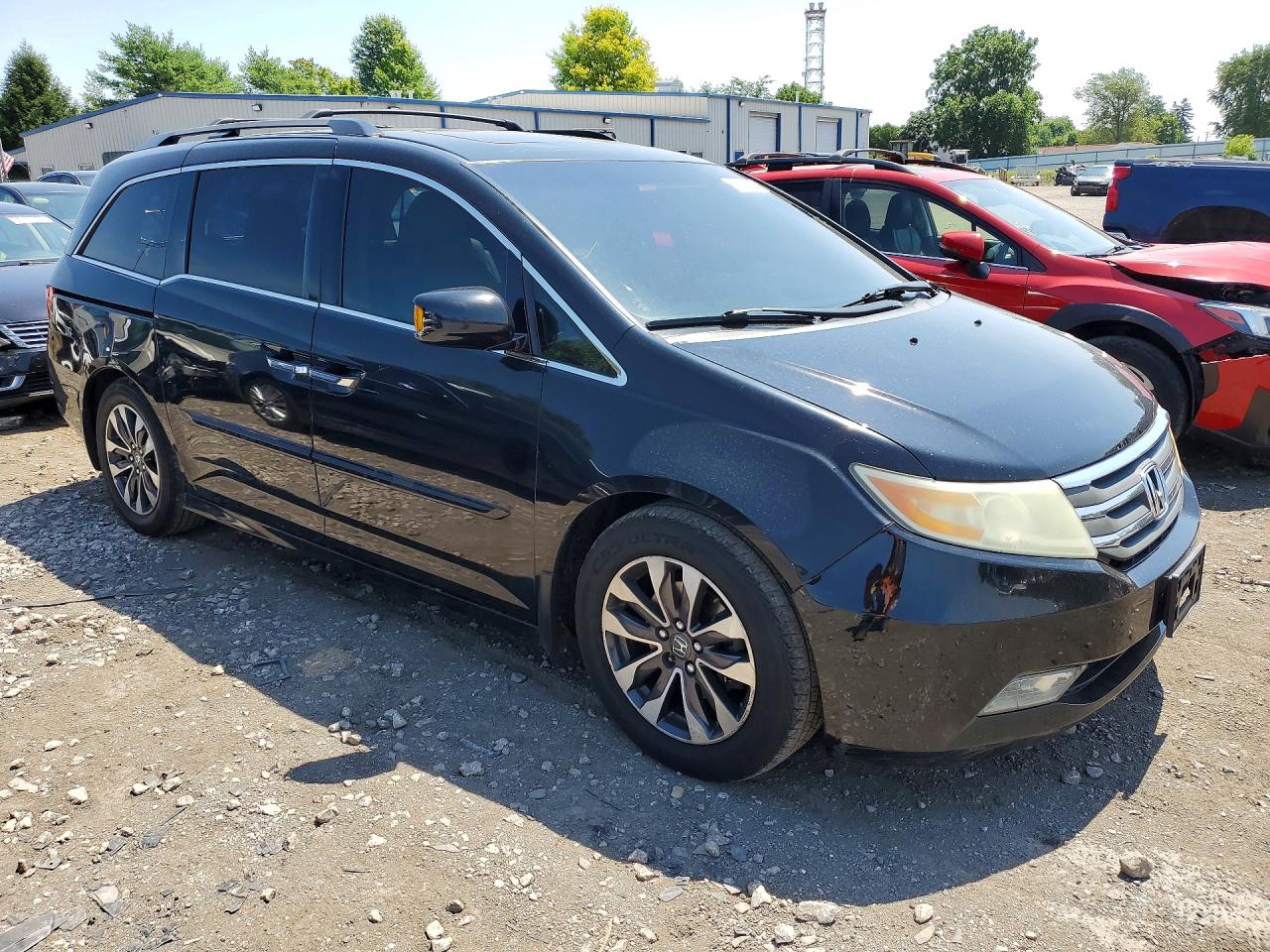 2011 Honda Odyssey Touring Black vin: 5FNRL5H97BB057234