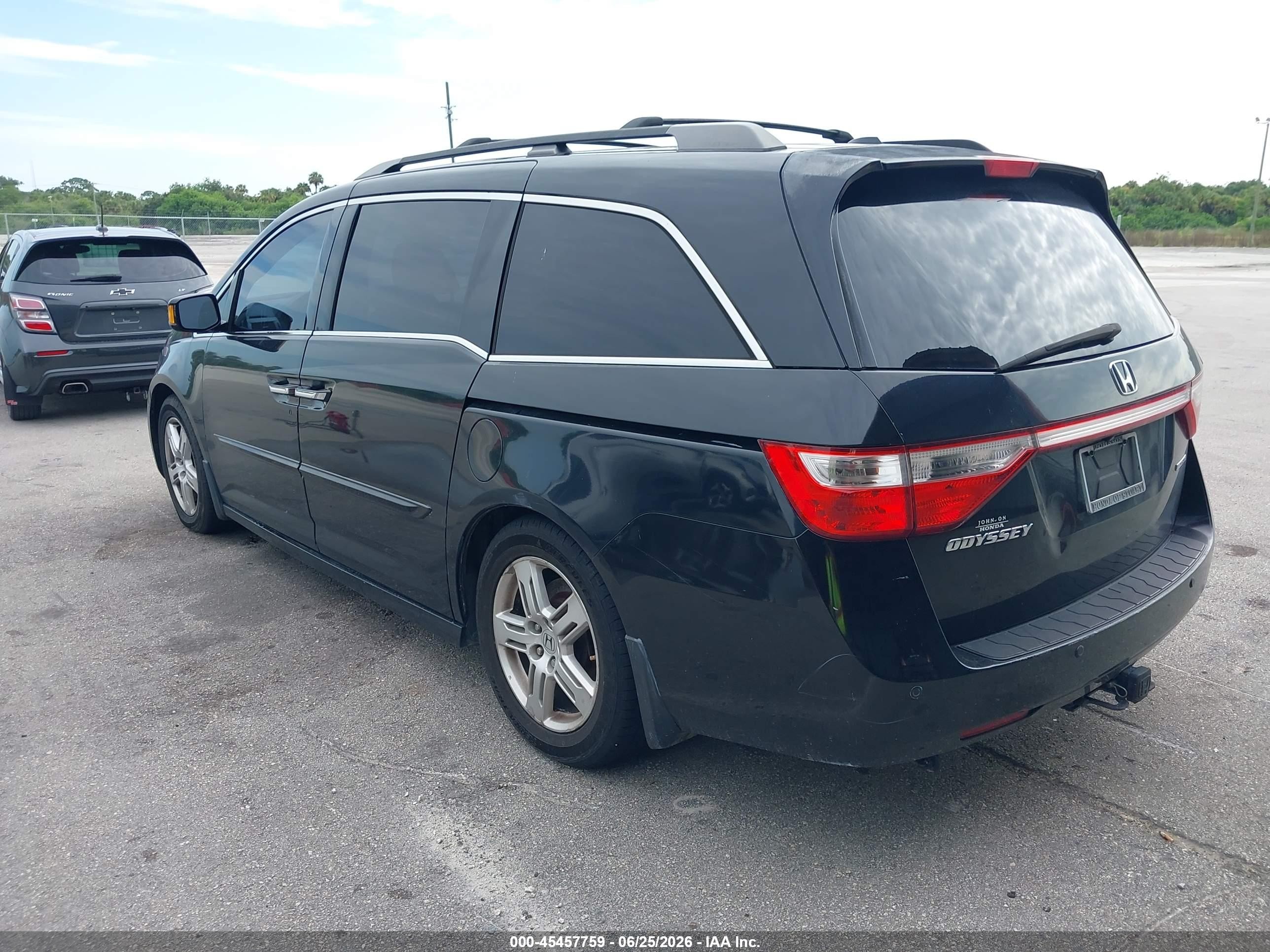 2011 Honda Odyssey Touring/touring Elite Black vin: 5FNRL5H97BB059971