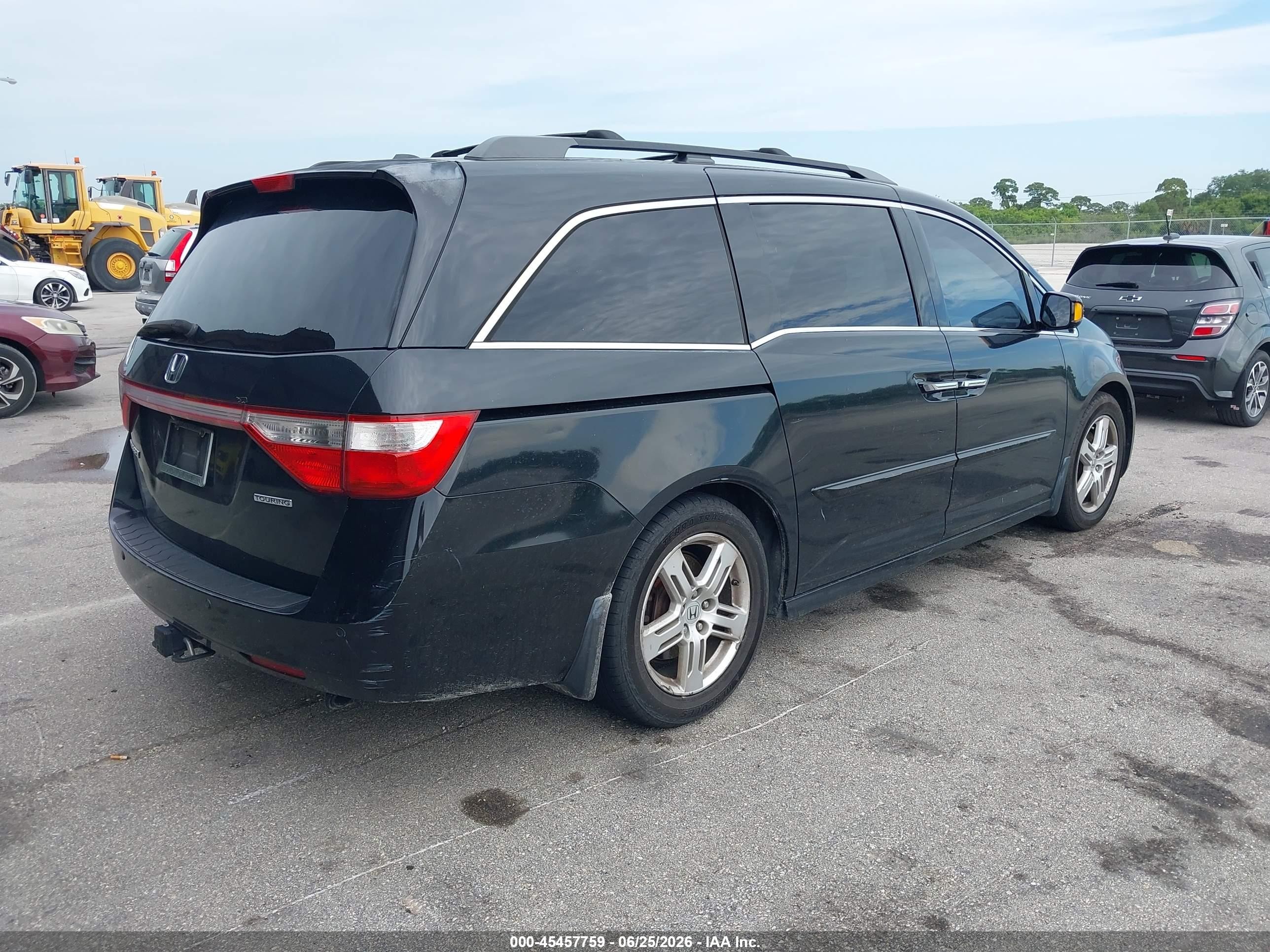 2011 Honda Odyssey Touring/touring Elite Black vin: 5FNRL5H97BB059971
