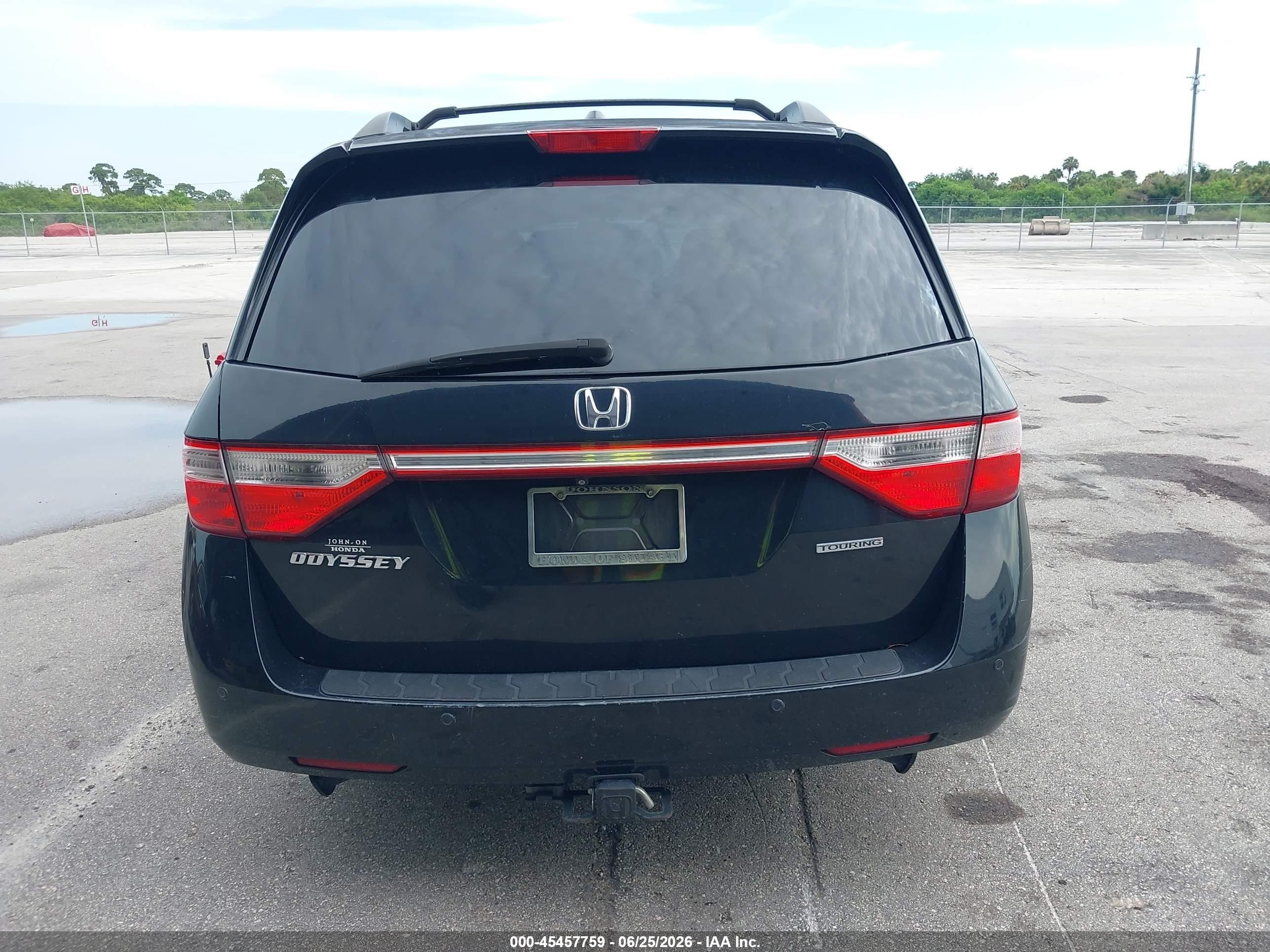 2011 Honda Odyssey Touring/touring Elite Black vin: 5FNRL5H97BB059971