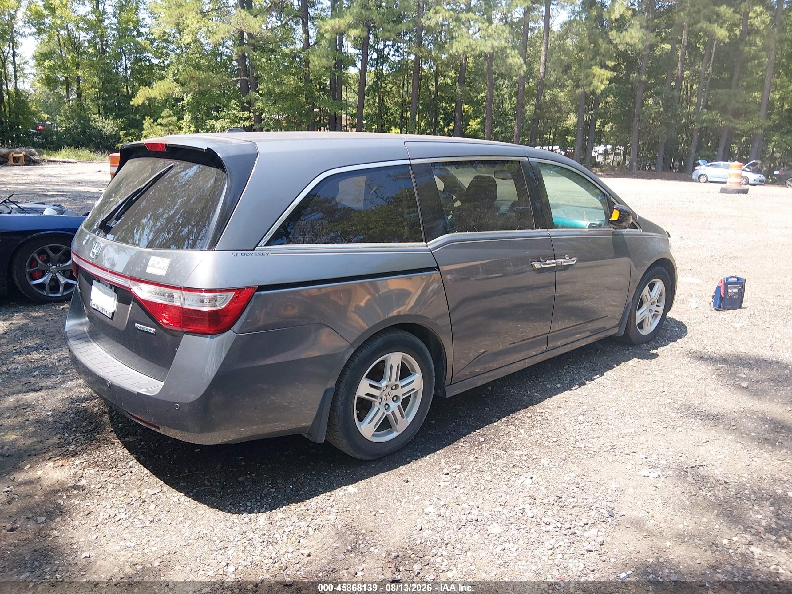 2012 Honda Odyssey Touring/touring Elite Gray vin: 5FNRL5H97CB015406