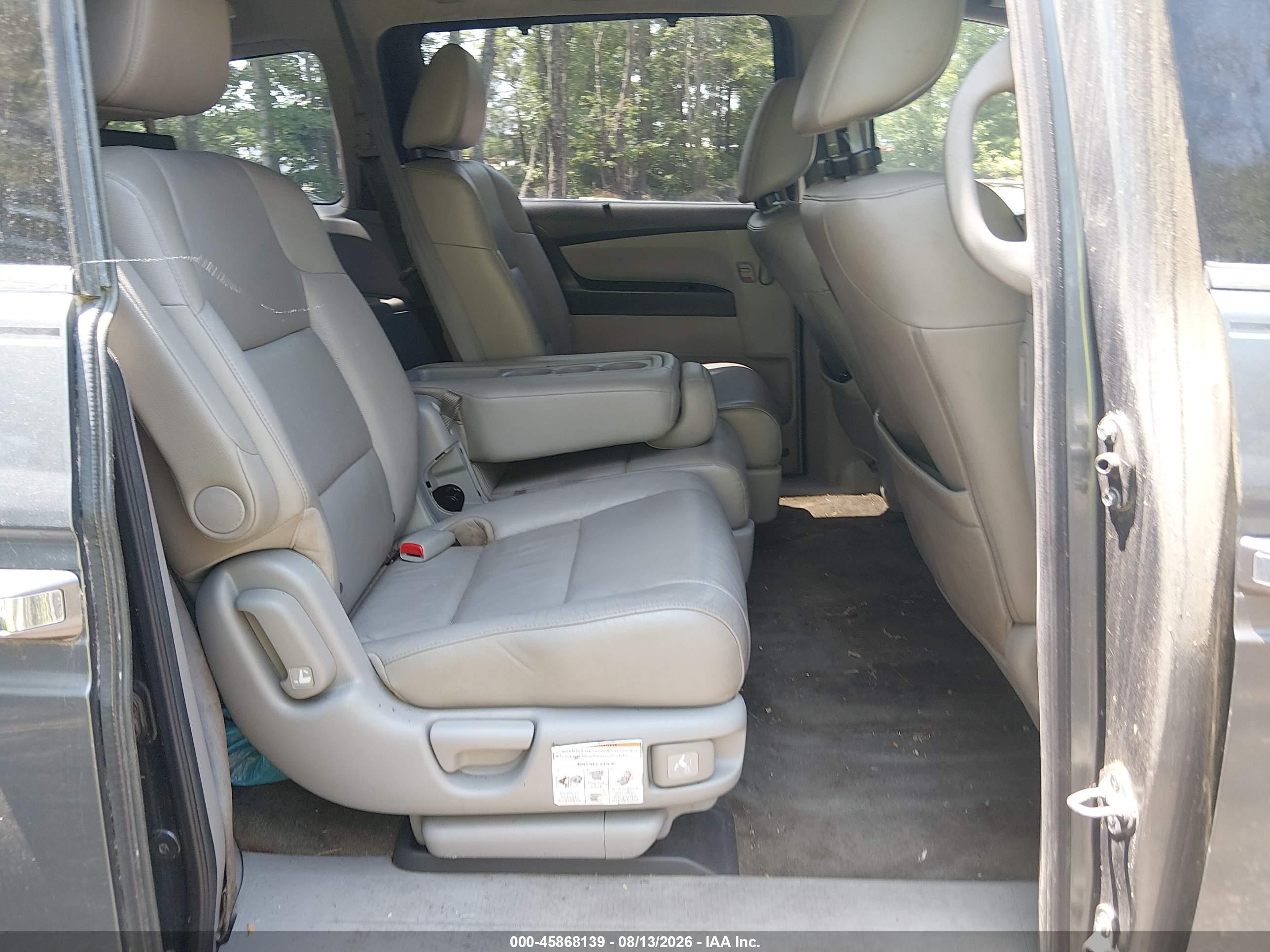 2012 Honda Odyssey Touring/touring Elite Gray vin: 5FNRL5H97CB015406