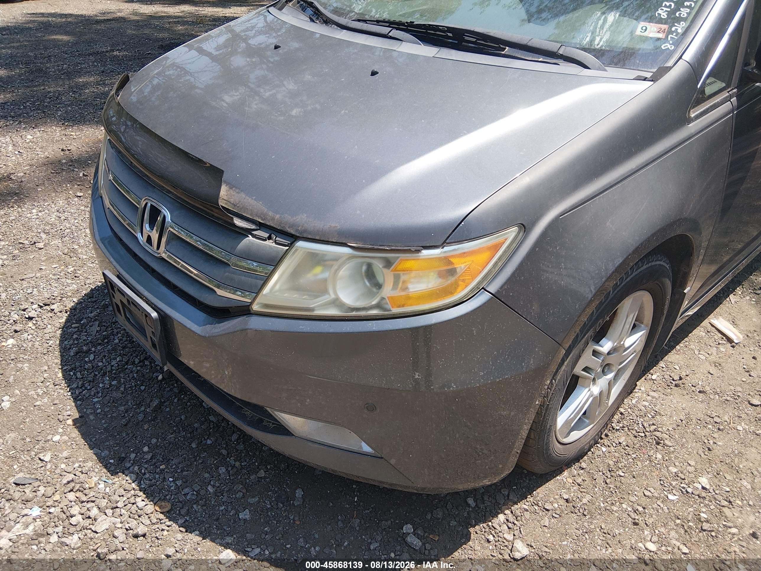 2012 Honda Odyssey Touring/touring Elite Gray vin: 5FNRL5H97CB015406