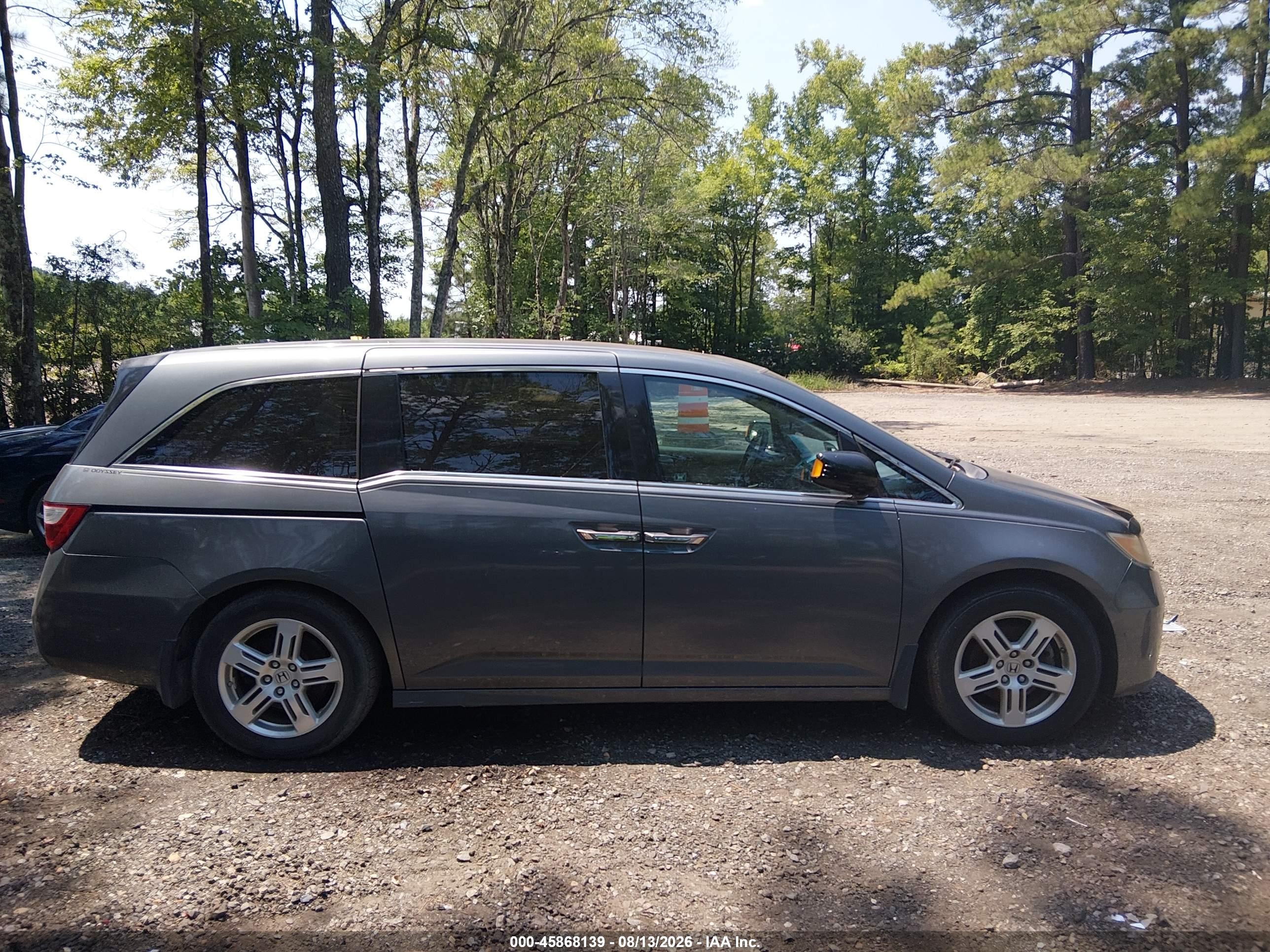 2012 Honda Odyssey Touring/touring Elite Gray vin: 5FNRL5H97CB015406