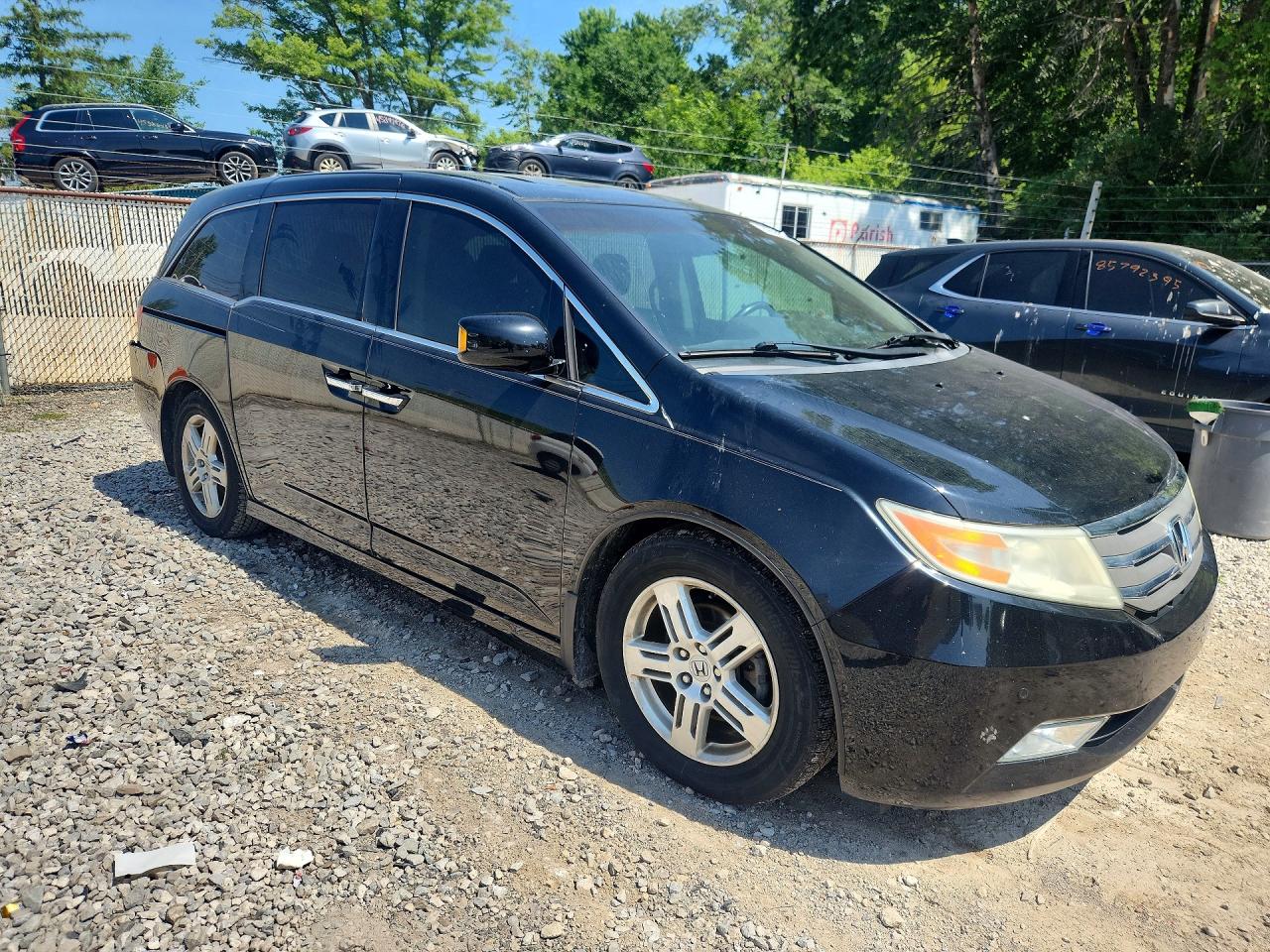 2012 Honda Odyssey Touring Black vin: 5FNRL5H97CB090963