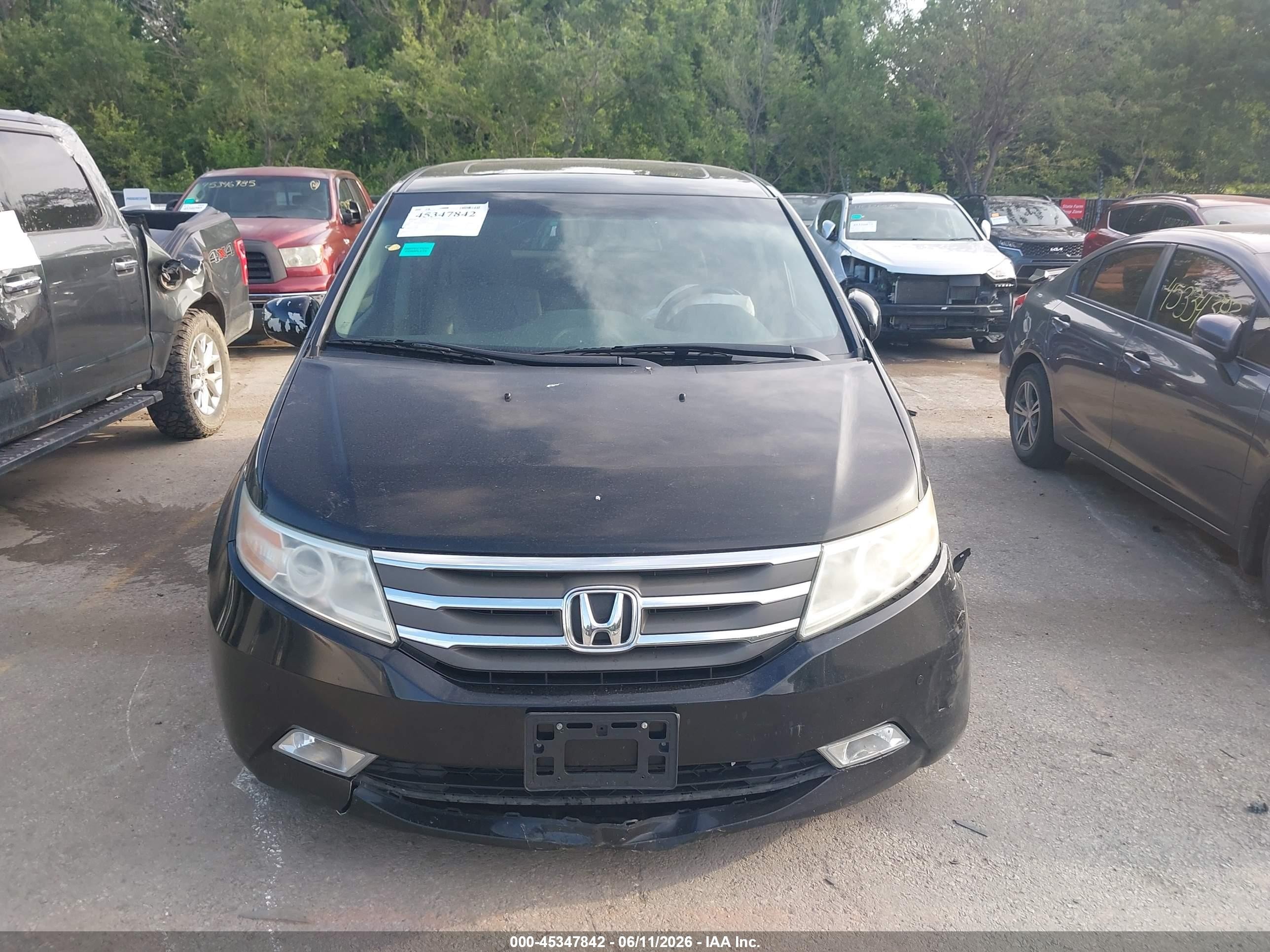 2013 Honda Odyssey Touring/touring Elite Black vin: 5FNRL5H97DB018498