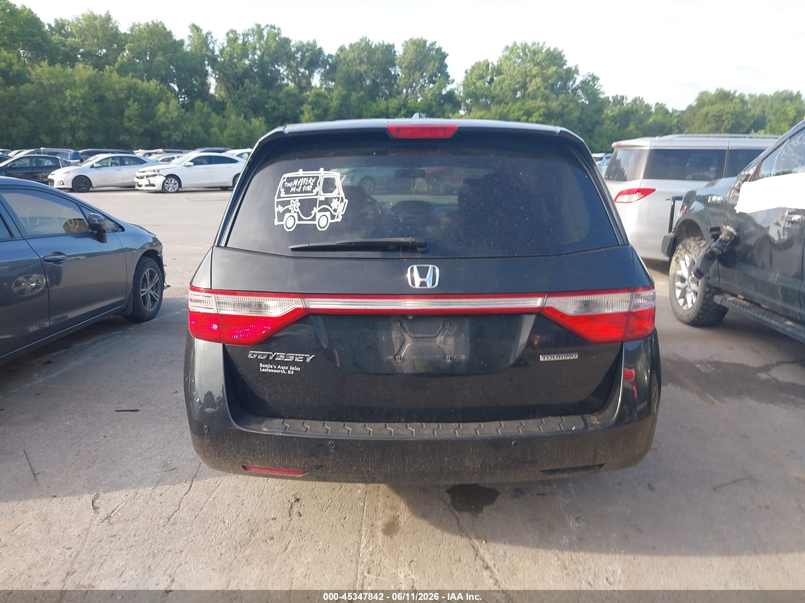 2013 Honda Odyssey Touring/touring Elite Black vin: 5FNRL5H97DB018498