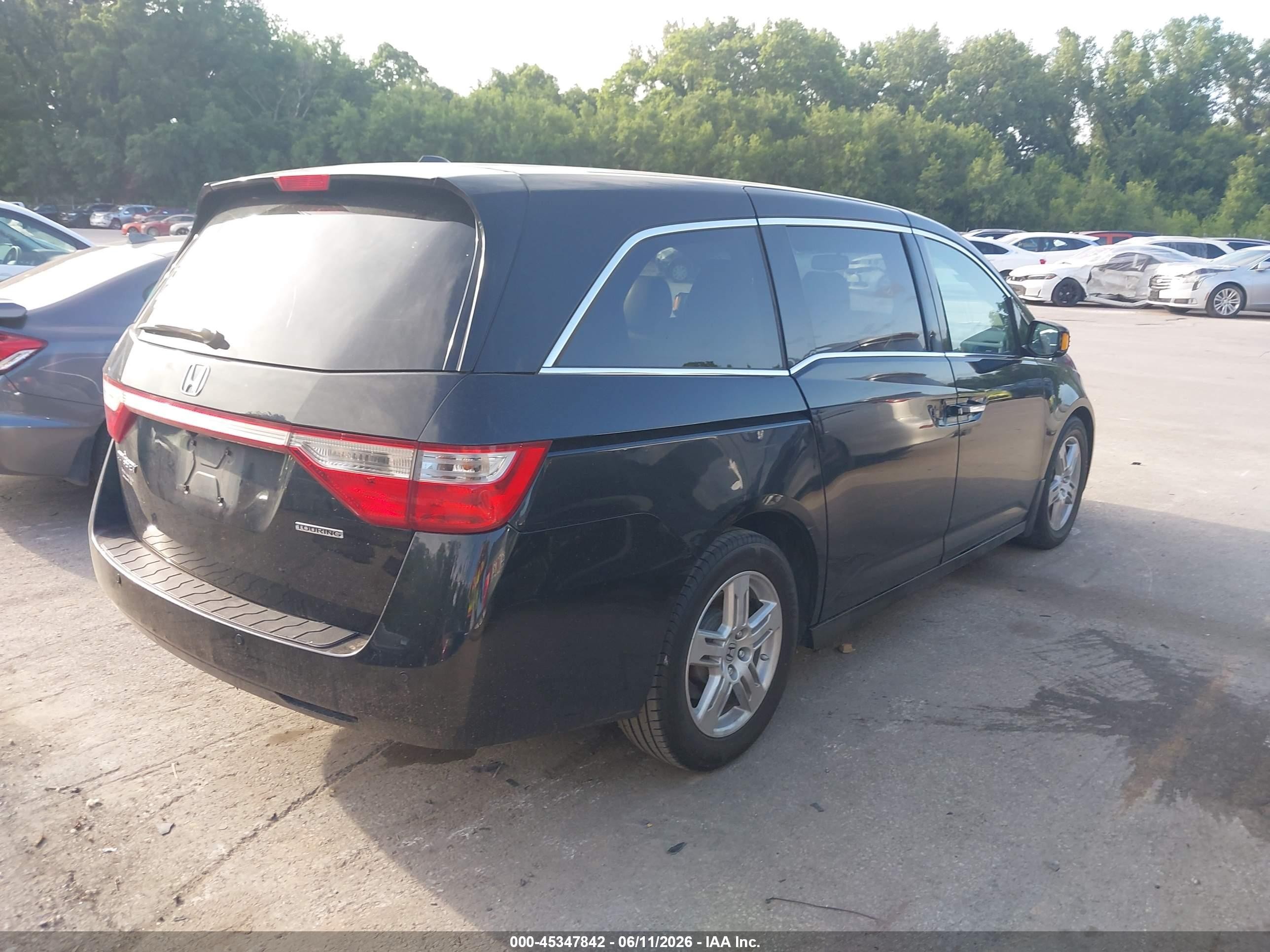 2013 Honda Odyssey Touring/touring Elite Black vin: 5FNRL5H97DB018498