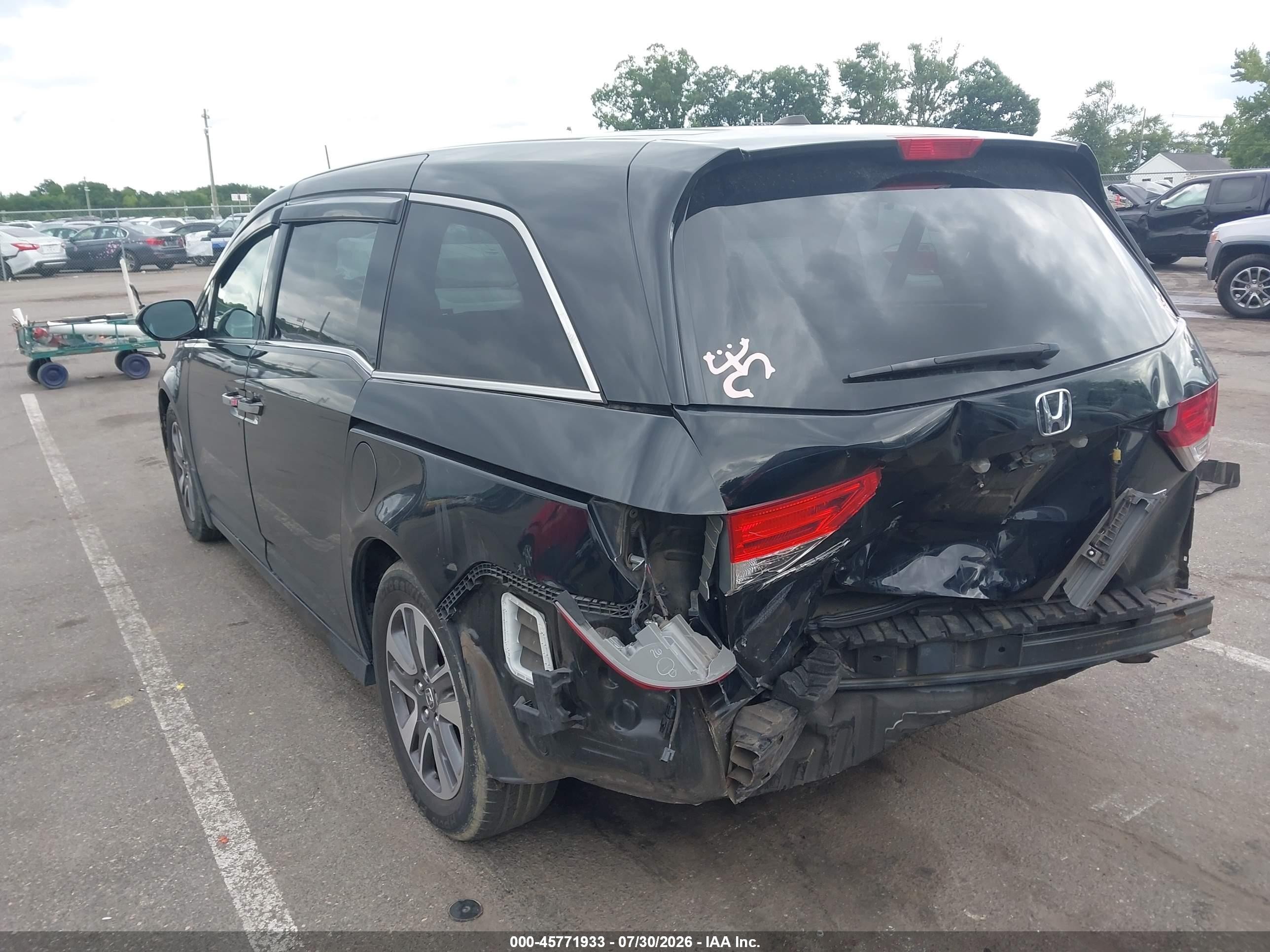 2014 Honda Odyssey Touring/touring Elite Черный vin: 5FNRL5H97EB025971