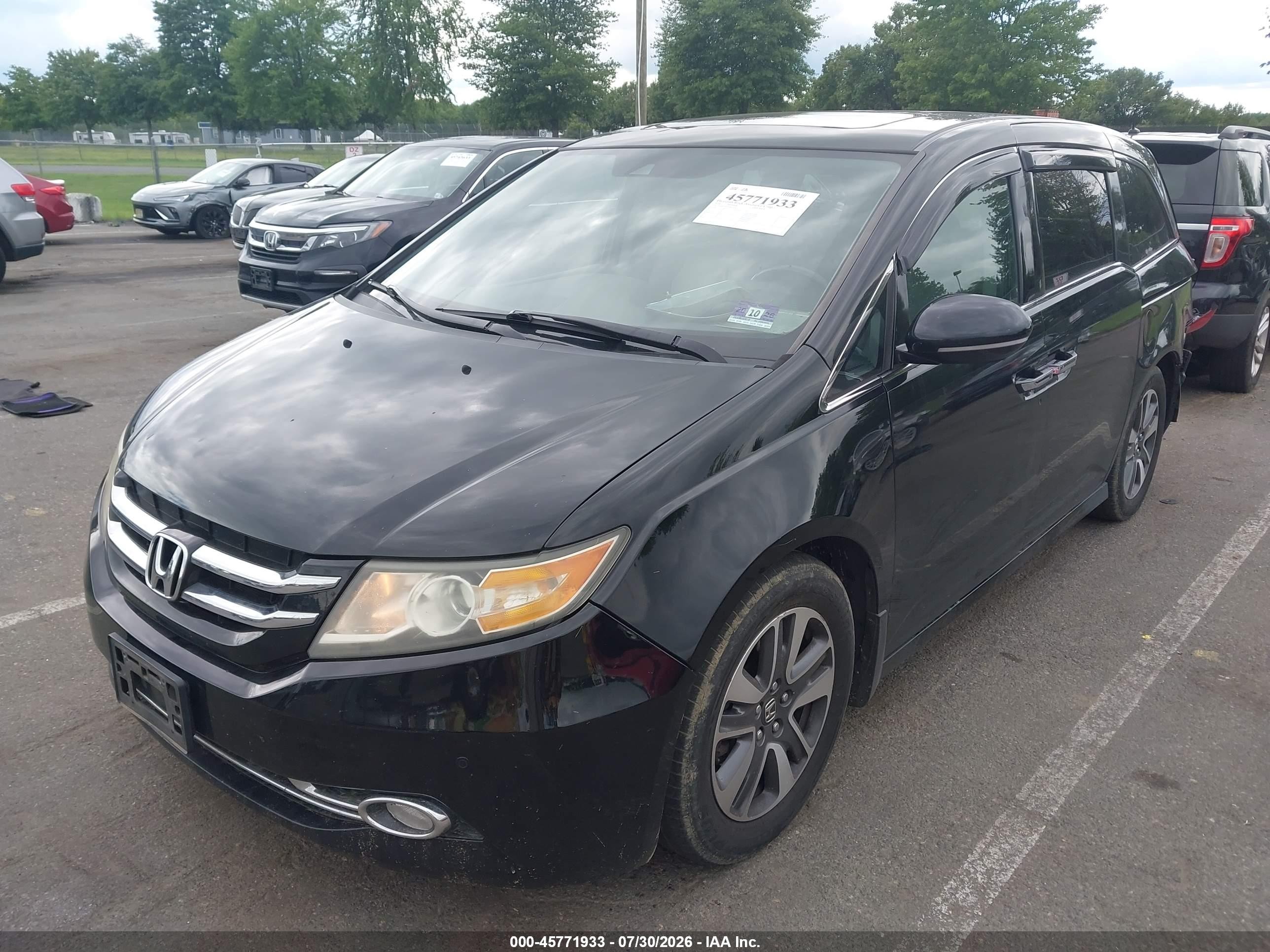 2014 Honda Odyssey Touring/touring Elite Черный vin: 5FNRL5H97EB025971