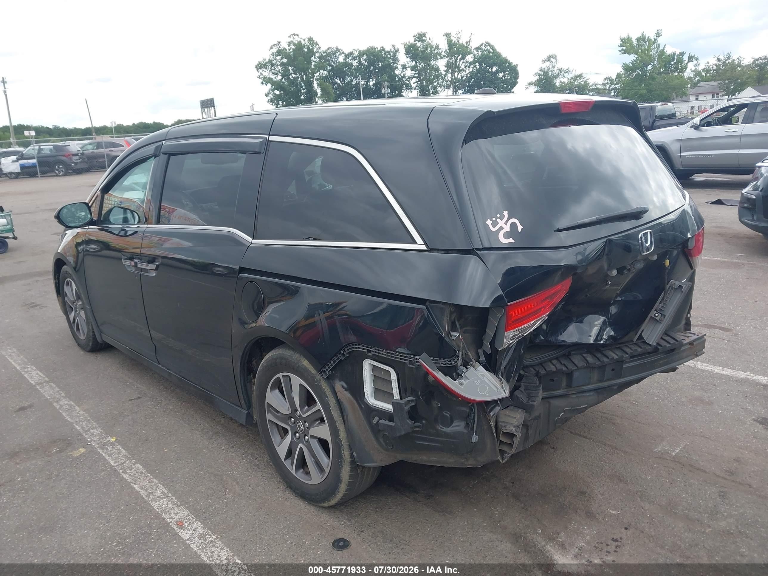 2014 Honda Odyssey Touring/touring Elite Черный vin: 5FNRL5H97EB025971