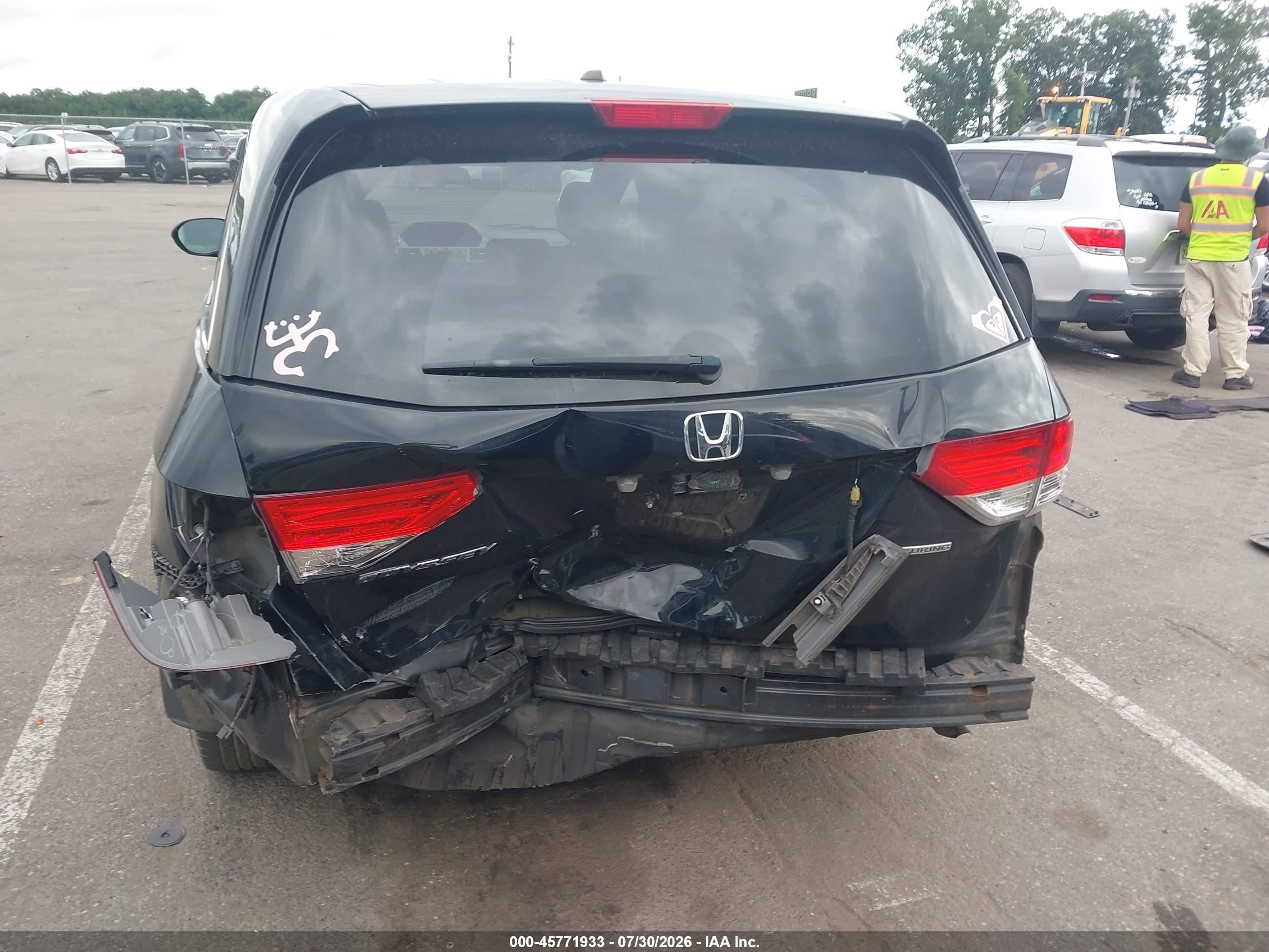2014 Honda Odyssey Touring/touring Elite Черный vin: 5FNRL5H97EB025971
