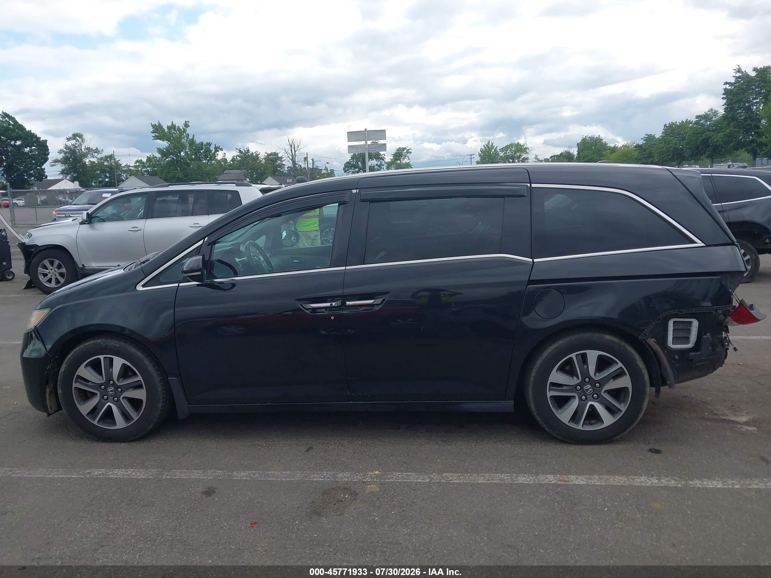 2014 Honda Odyssey Touring/touring Elite Черный vin: 5FNRL5H97EB025971