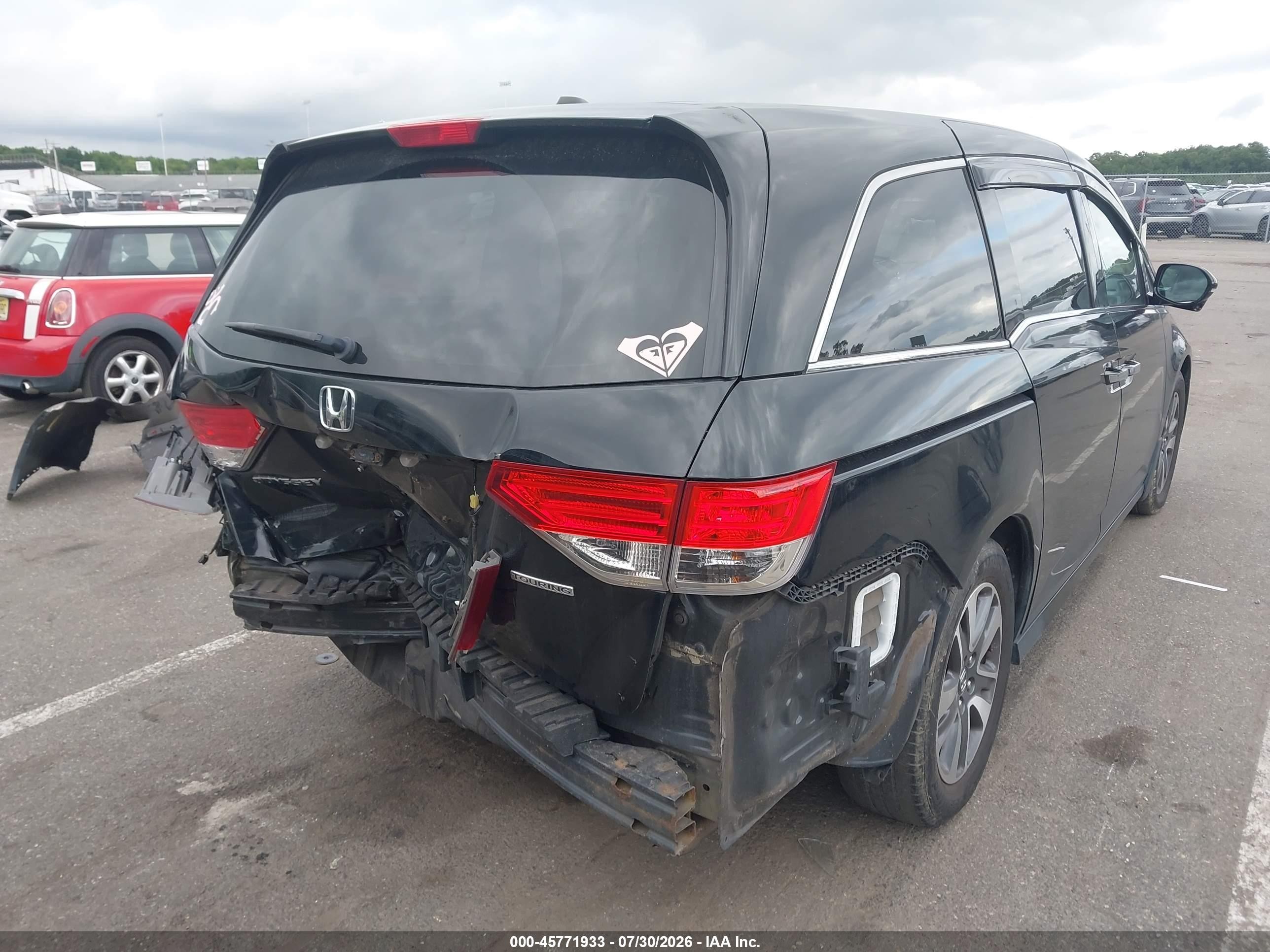 2014 Honda Odyssey Touring/touring Elite Черный vin: 5FNRL5H97EB025971