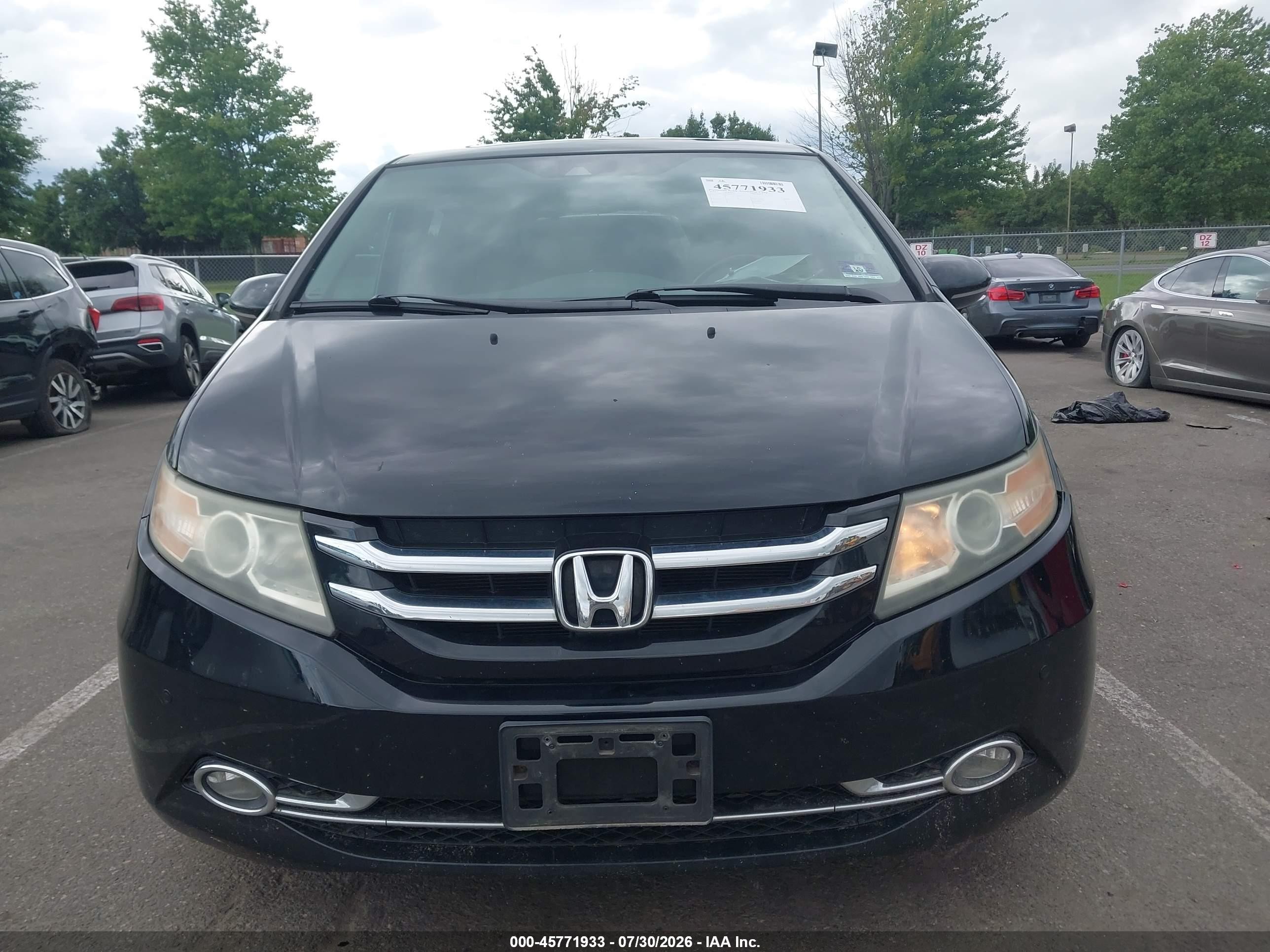 2014 Honda Odyssey Touring/touring Elite Черный vin: 5FNRL5H97EB025971