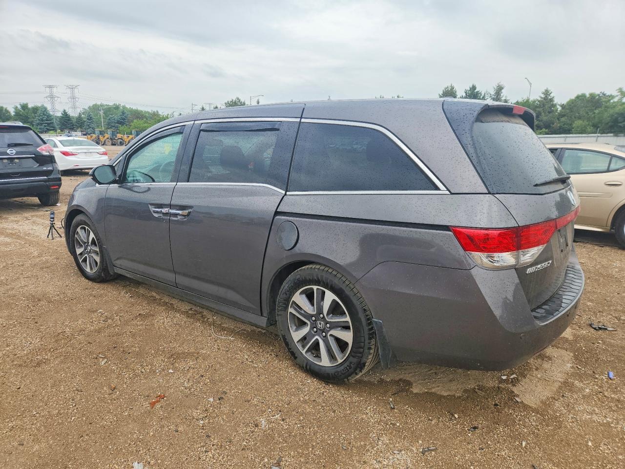 2014 Honda Odyssey Touring Gray vin: 5FNRL5H97EB035142