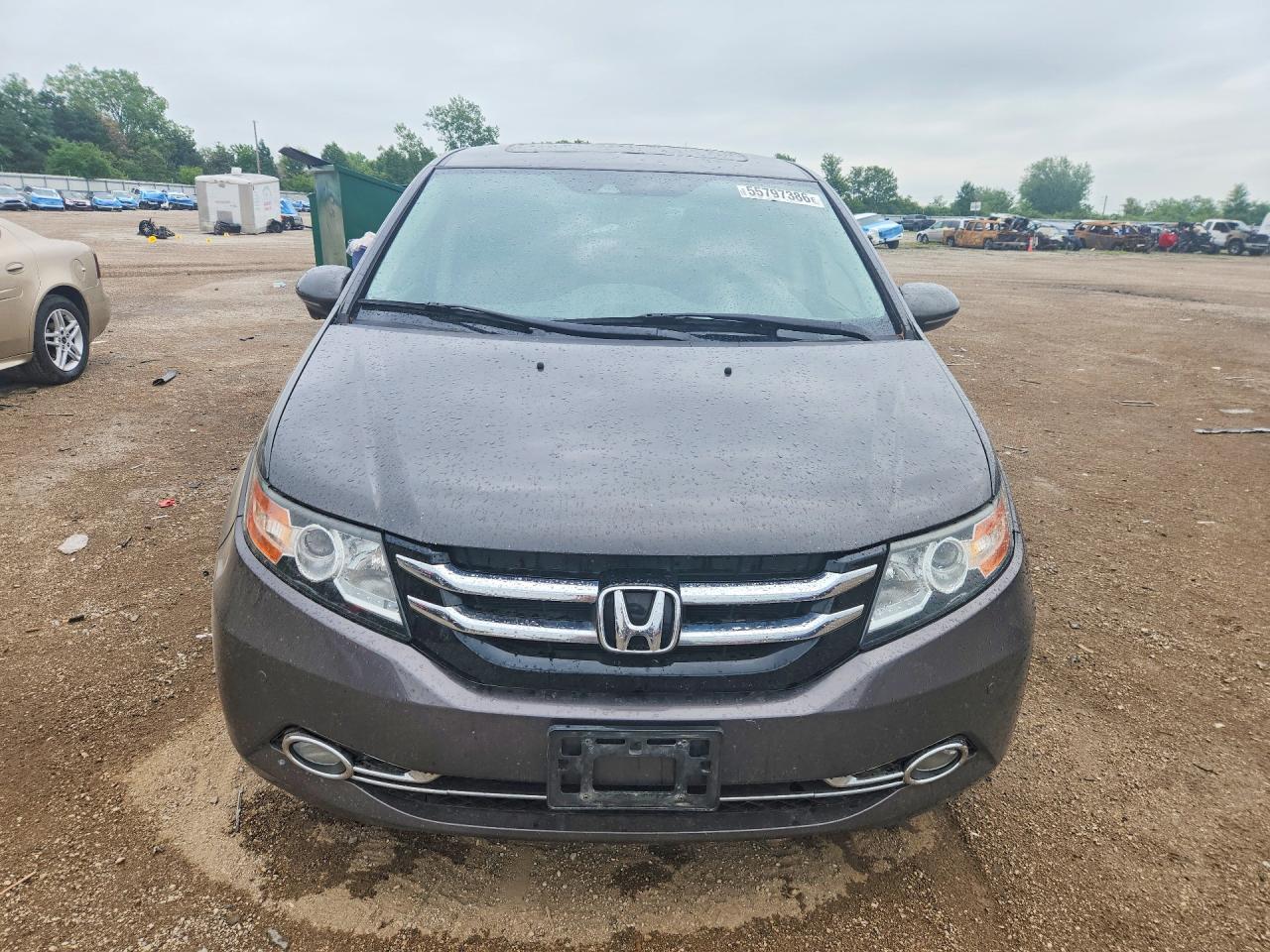 2014 Honda Odyssey Touring Gray vin: 5FNRL5H97EB035142