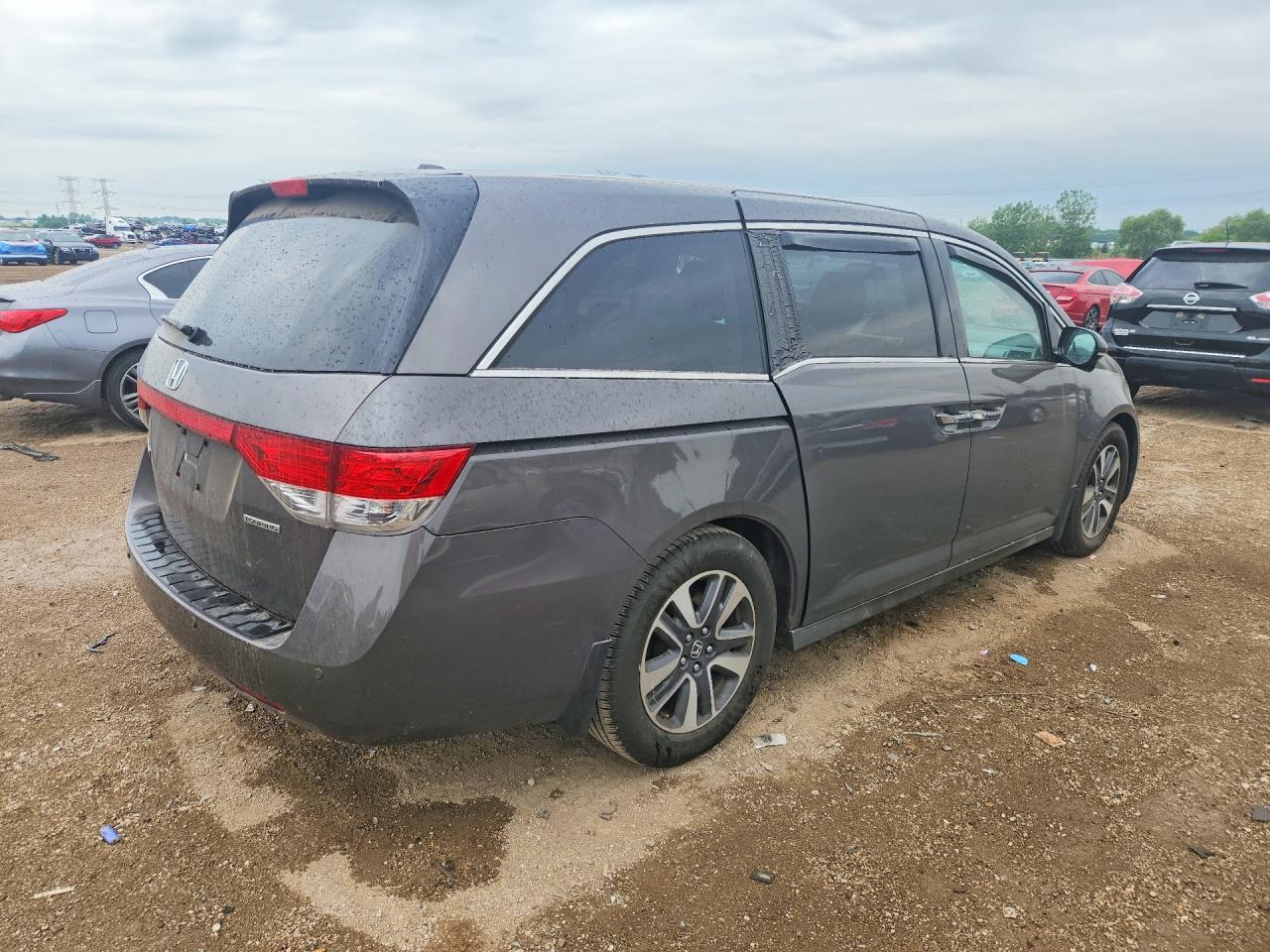 2014 Honda Odyssey Touring Gray vin: 5FNRL5H97EB035142