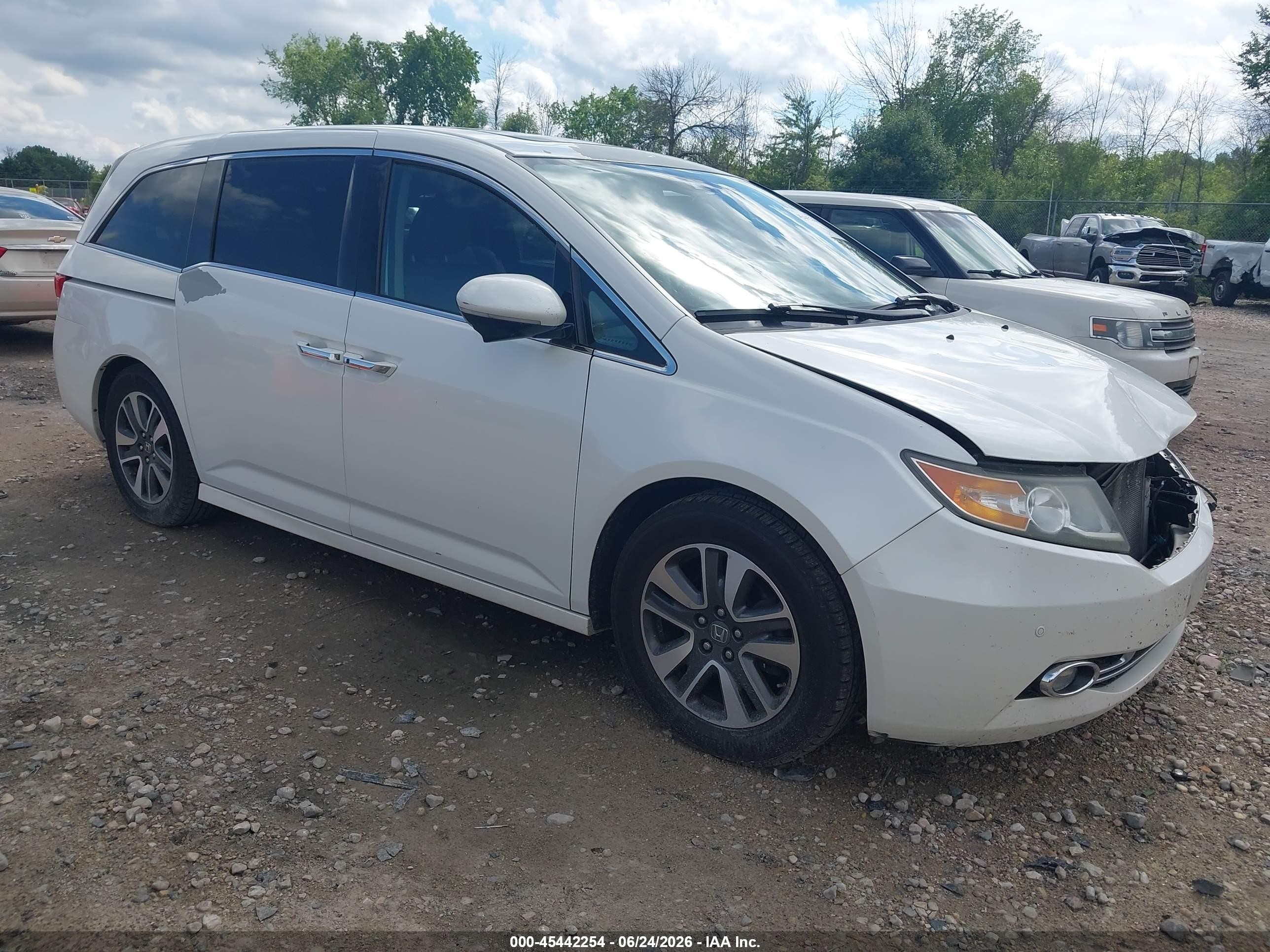 2014 Honda Odyssey Touring/touring Elite Белый vin: 5FNRL5H97EB056184