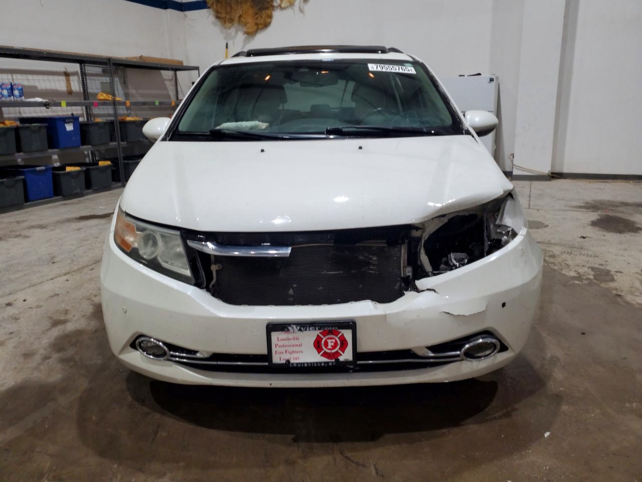 2014 Honda Odyssey Touring/touring Elite White vin: 5FNRL5H97EB093915