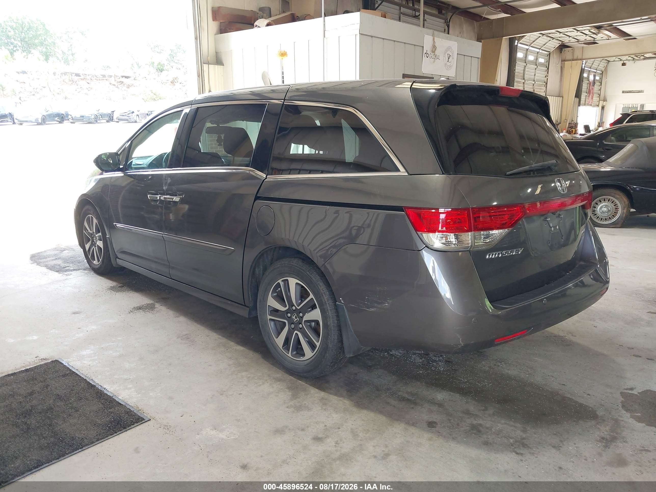 2015 Honda Odyssey Touring/touring Elite Gray vin: 5FNRL5H97FB015877