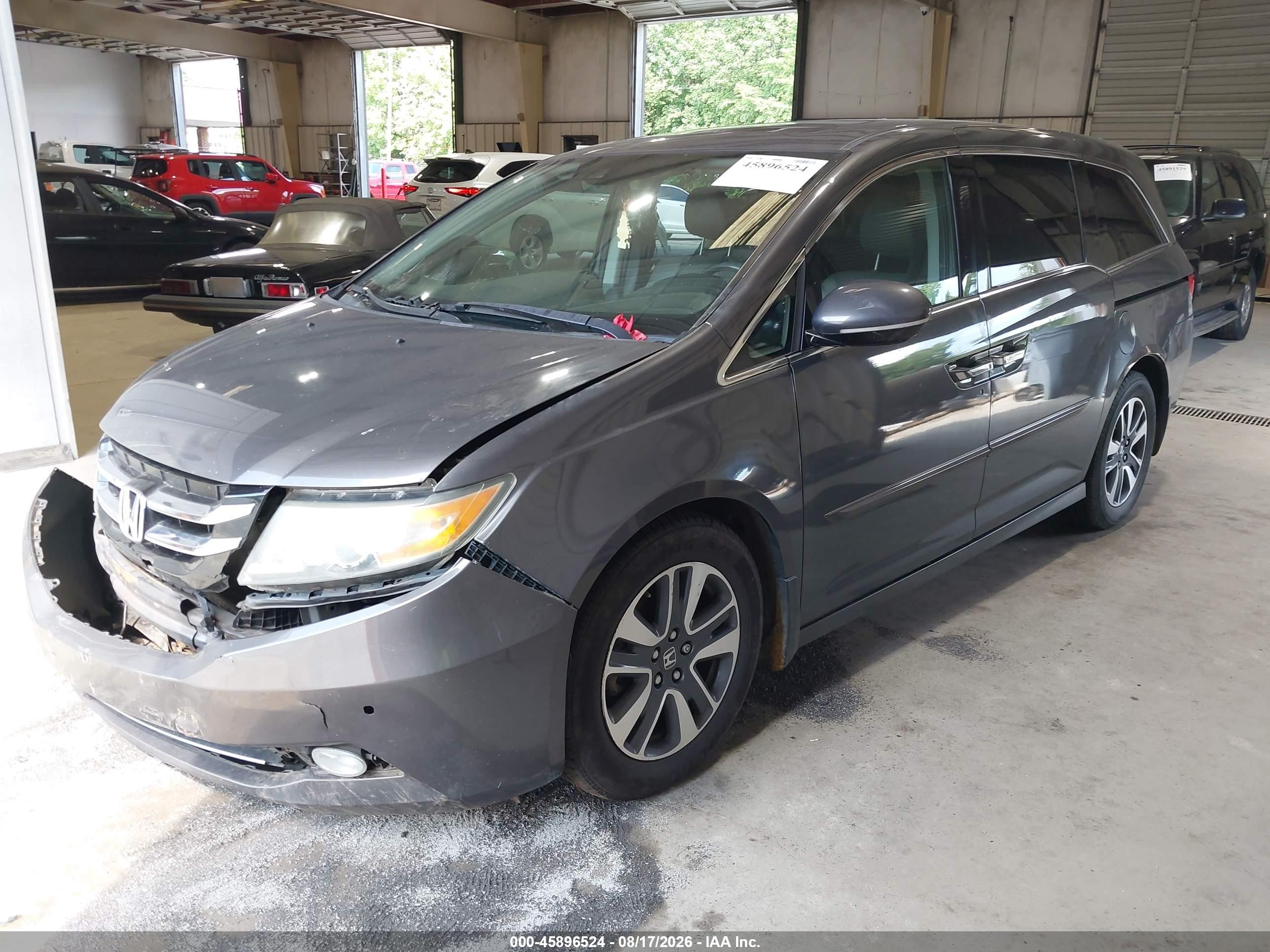 2015 Honda Odyssey Touring/touring Elite Gray vin: 5FNRL5H97FB015877