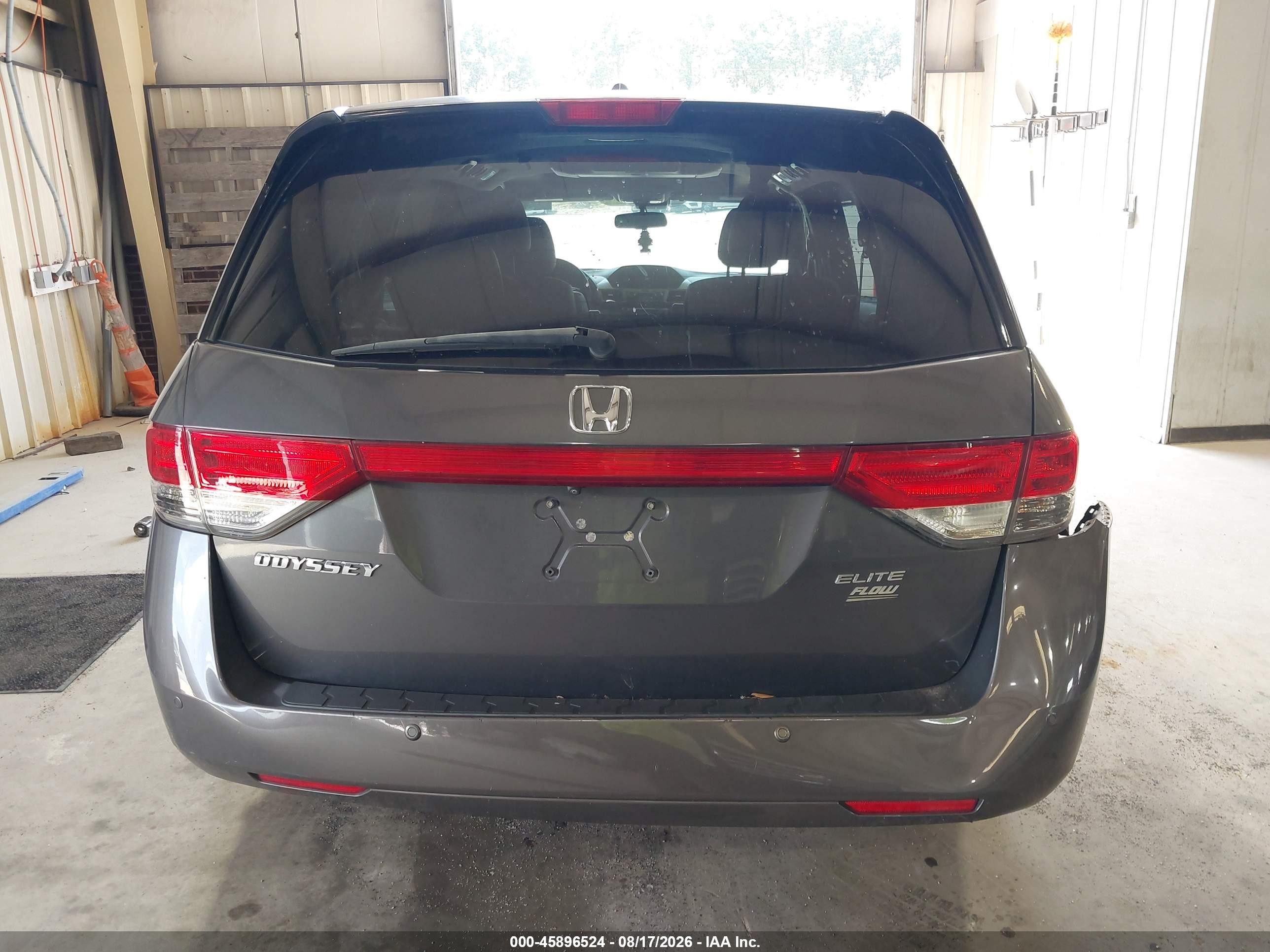 2015 Honda Odyssey Touring/touring Elite Gray vin: 5FNRL5H97FB015877