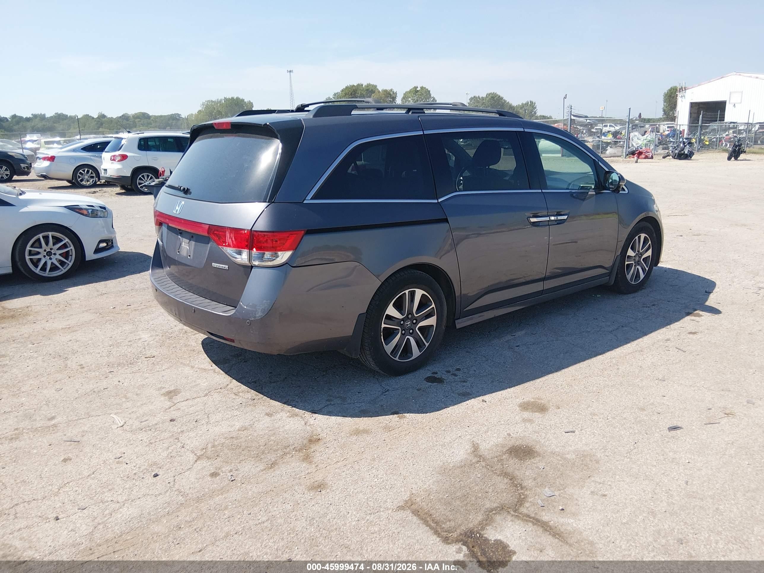 2015 Honda Odyssey Touring/touring Elite Gray vin: 5FNRL5H97FB022487