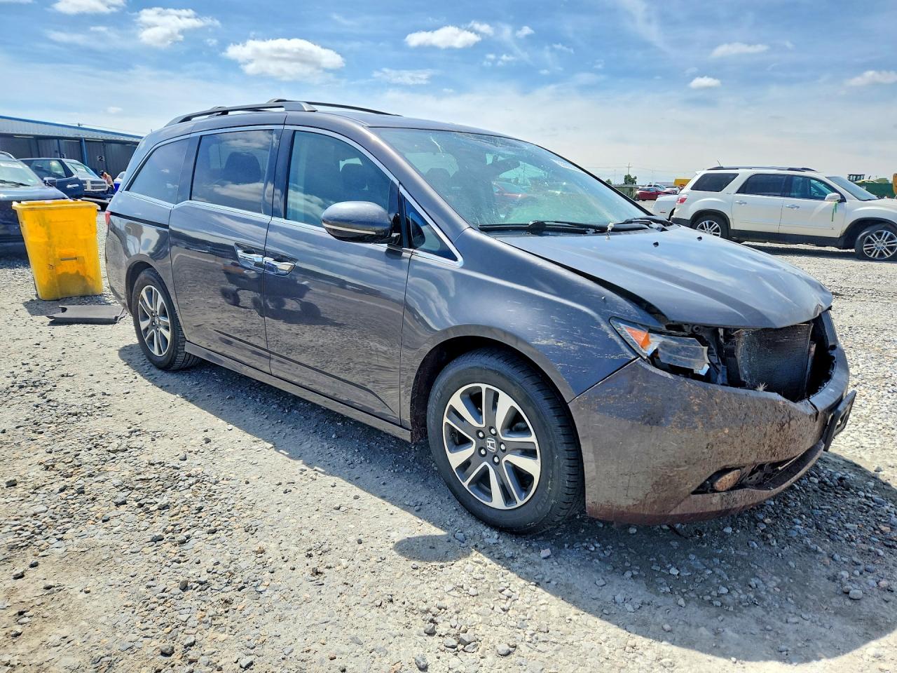 2015 Honda Odyssey Touring Gray vin: 5FNRL5H97FB090773