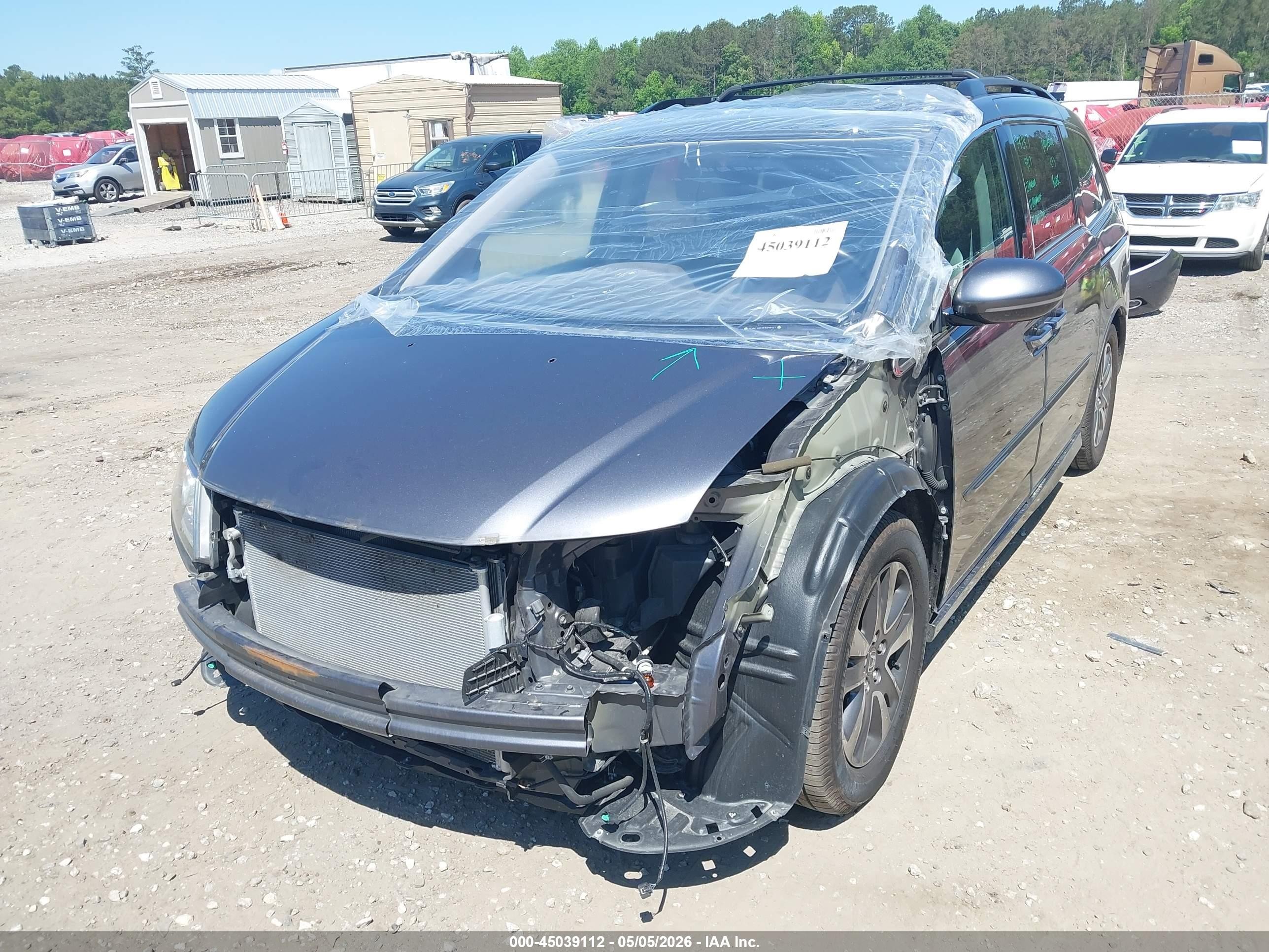 2015 Honda Odyssey Touring/touring Elite Gray vin: 5FNRL5H97FB096427