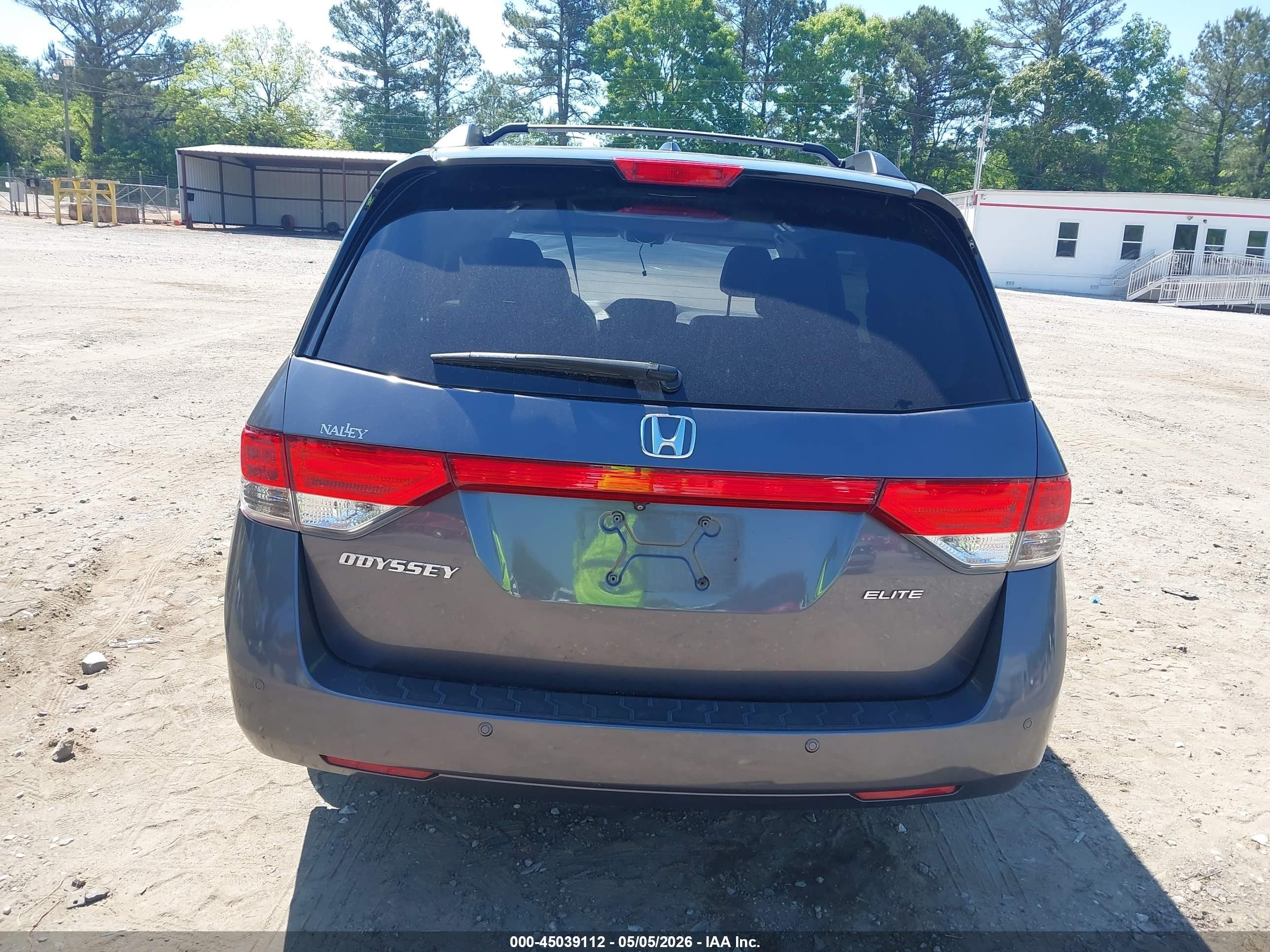 2015 Honda Odyssey Touring/touring Elite Gray vin: 5FNRL5H97FB096427