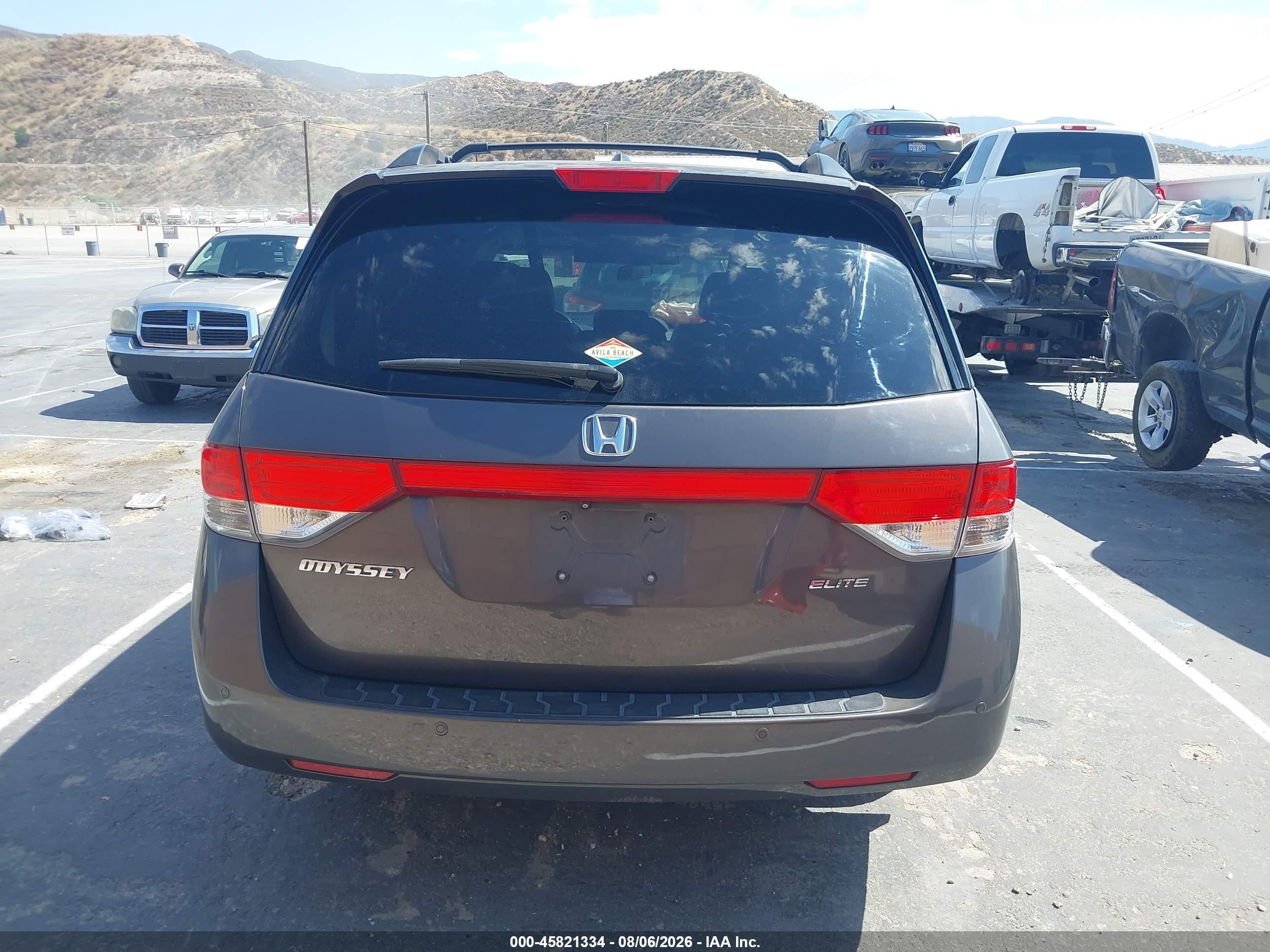 2016 Honda Odyssey Touring/touring Elite Gray vin: 5FNRL5H97GB110117
