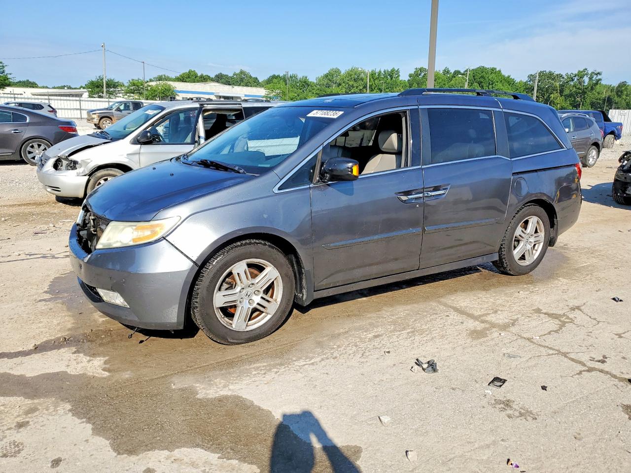 2011 Honda Odyssey Touring Серый vin: 5FNRL5H98BB009290