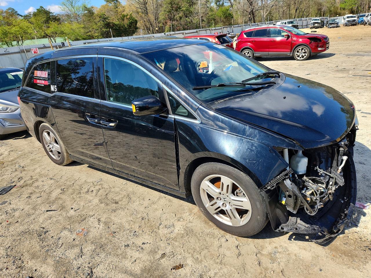 2011 Honda Odyssey Touring Черный vin: 5FNRL5H98BB027787