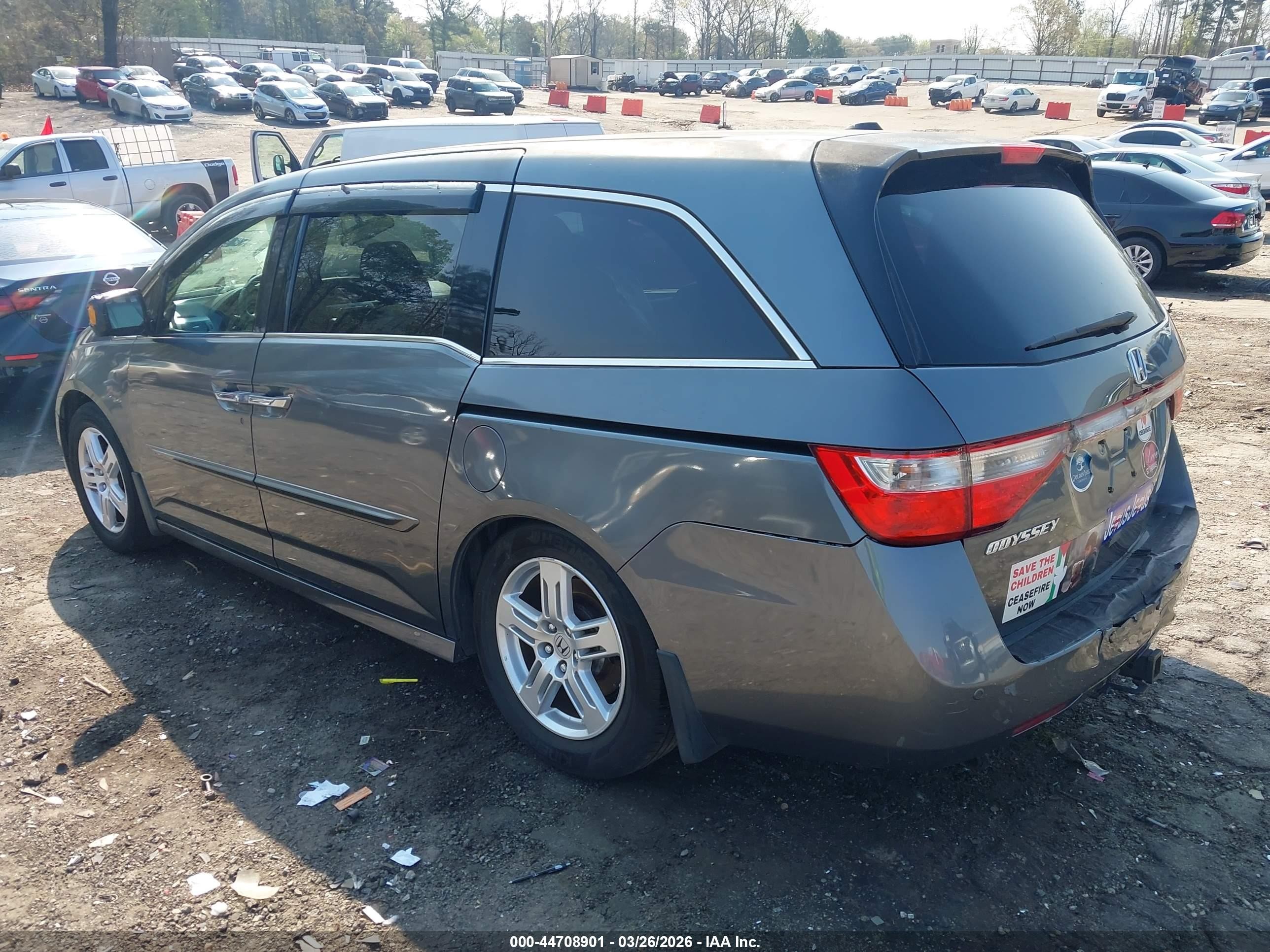 2011 Honda Odyssey Touring/touring Elite Gray vin: 5FNRL5H98BB036537
