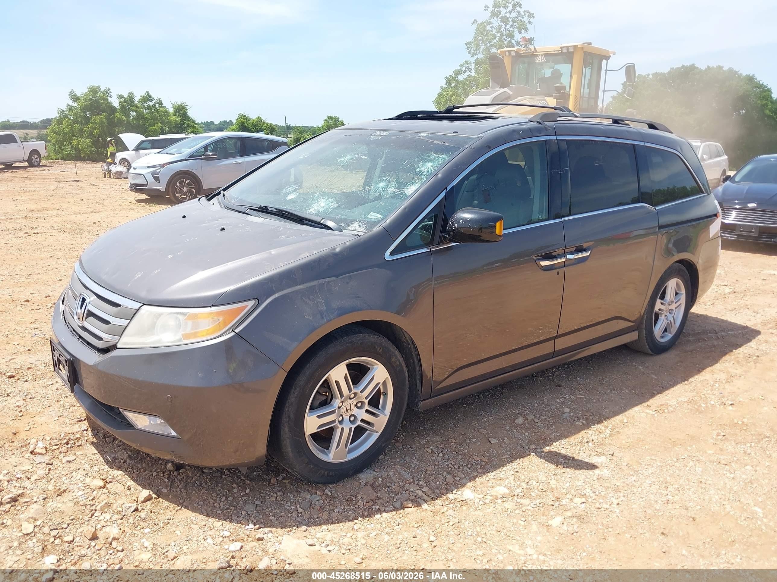 2012 Honda Odyssey Touring/touring Elite Gray vin: 5FNRL5H98CB006472