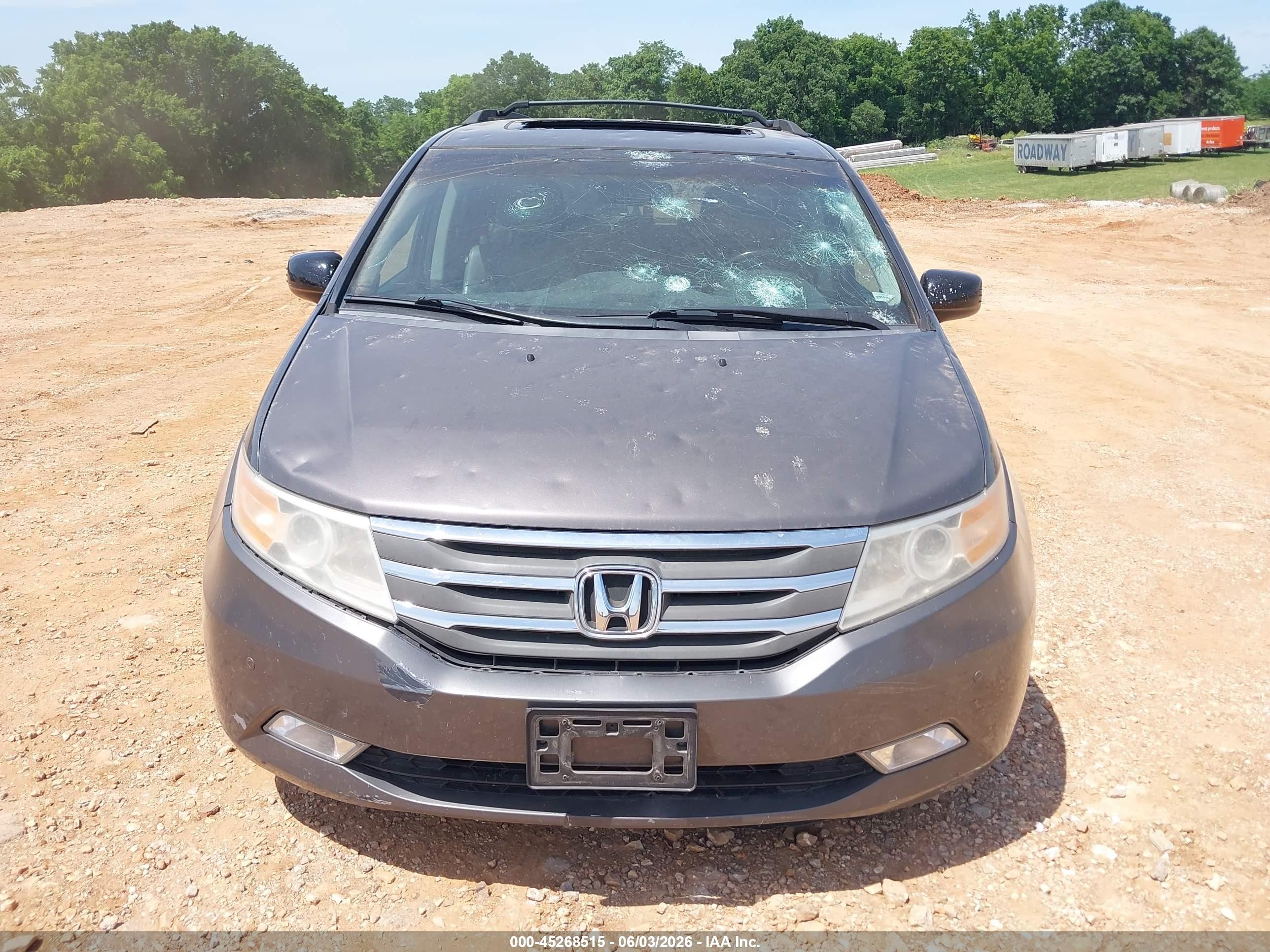 2012 Honda Odyssey Touring/touring Elite Gray vin: 5FNRL5H98CB006472