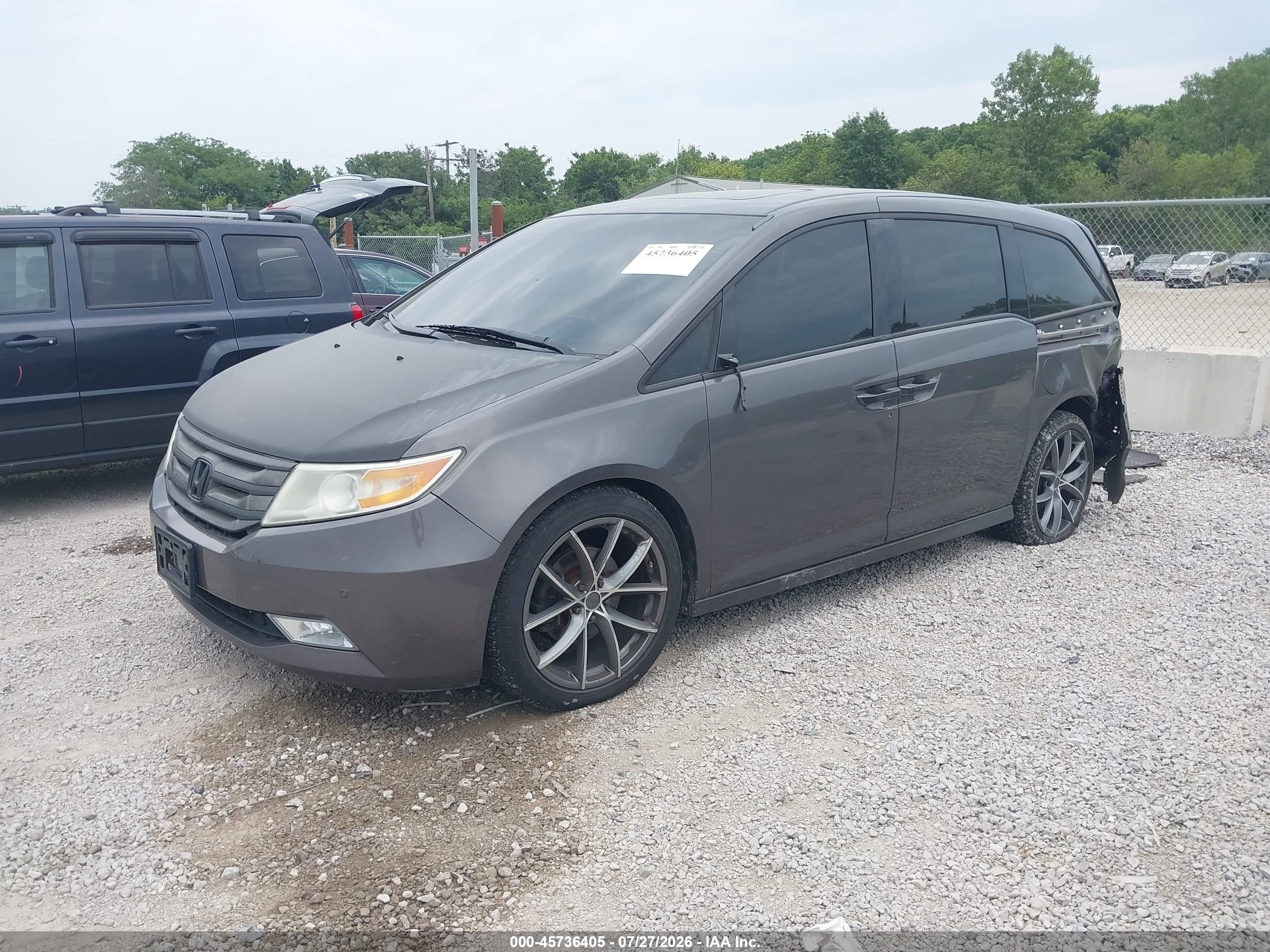 2012 Honda Odyssey Touring/touring Elite Gray vin: 5FNRL5H98CB032540