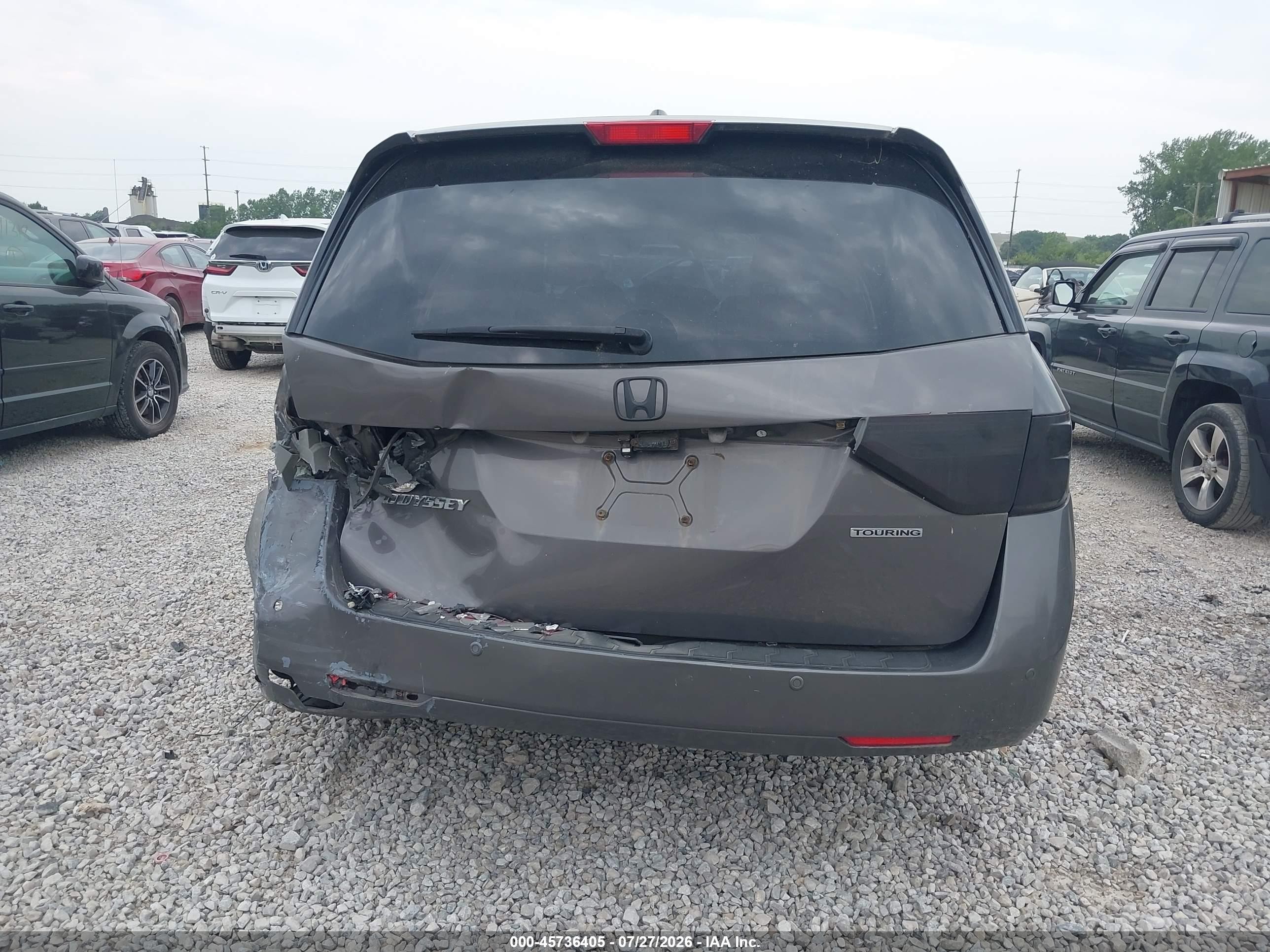 2012 Honda Odyssey Touring/touring Elite Gray vin: 5FNRL5H98CB032540