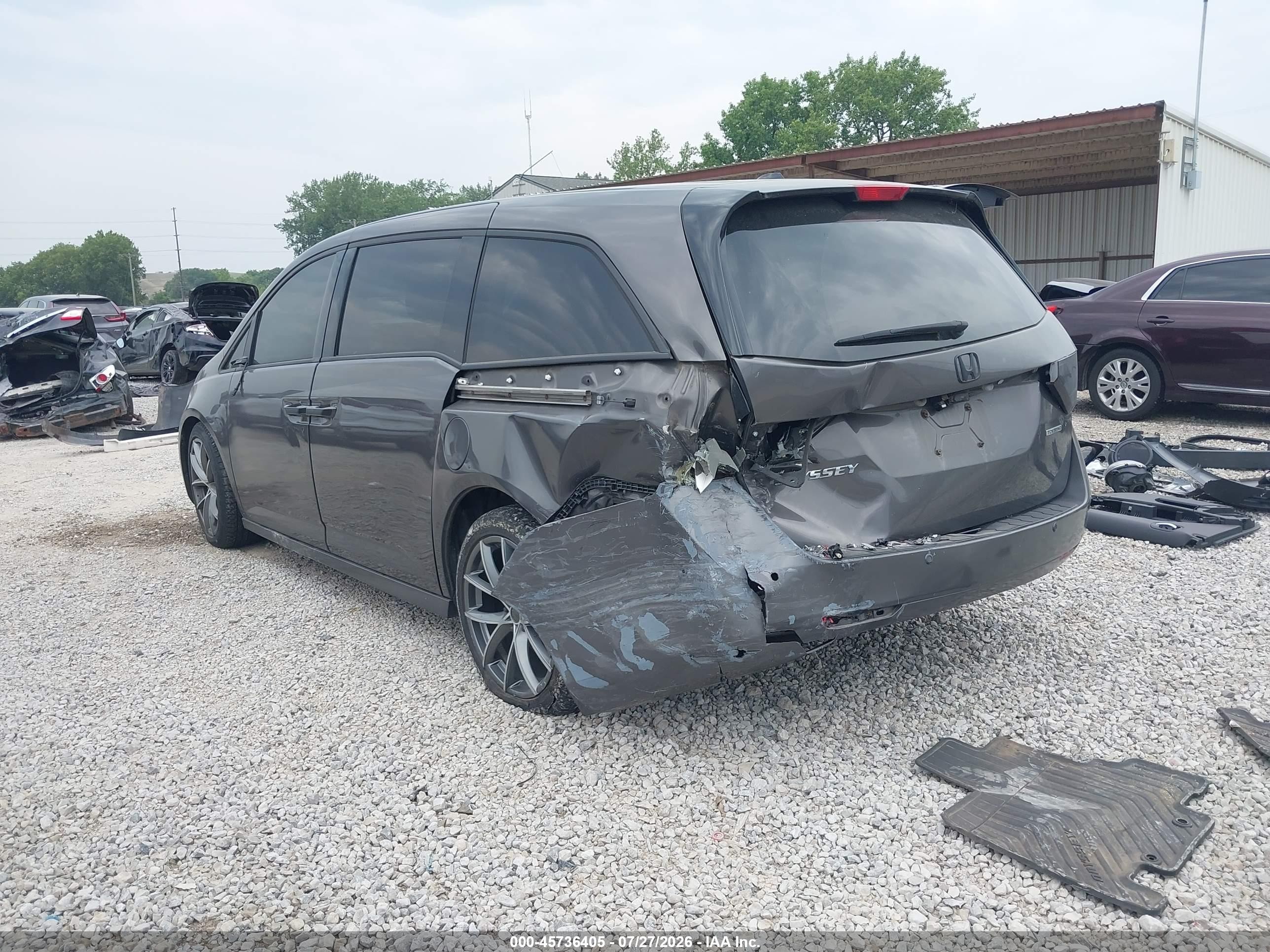 2012 Honda Odyssey Touring/touring Elite Gray vin: 5FNRL5H98CB032540