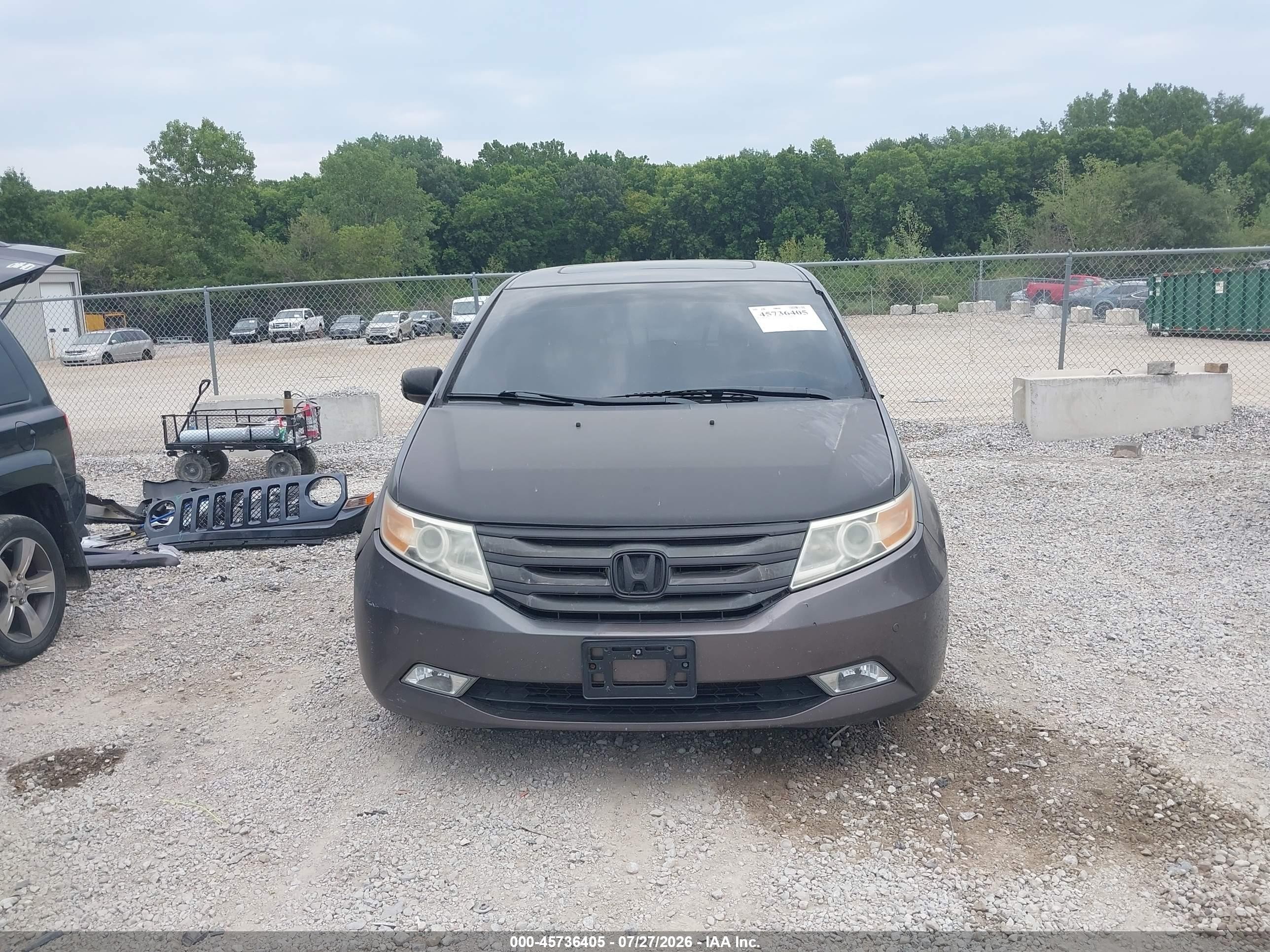 2012 Honda Odyssey Touring/touring Elite Gray vin: 5FNRL5H98CB032540