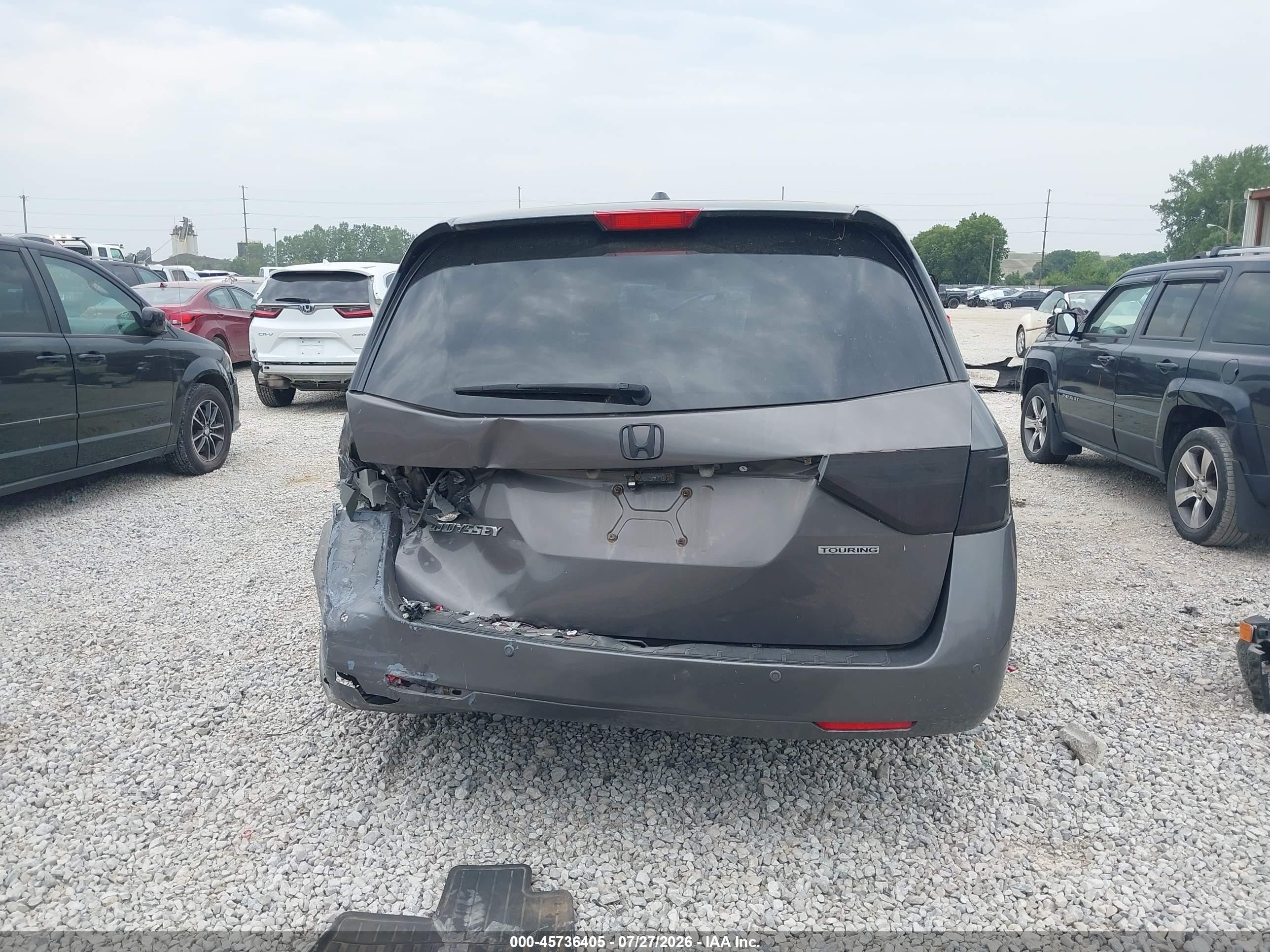 2012 Honda Odyssey Touring/touring Elite Gray vin: 5FNRL5H98CB032540