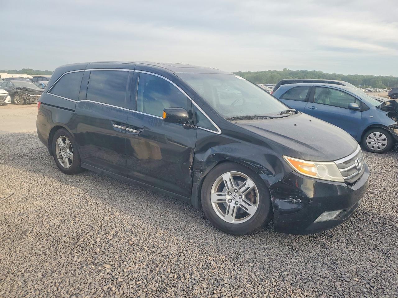 2012 Honda Odyssey Touring Black vin: 5FNRL5H98CB064145