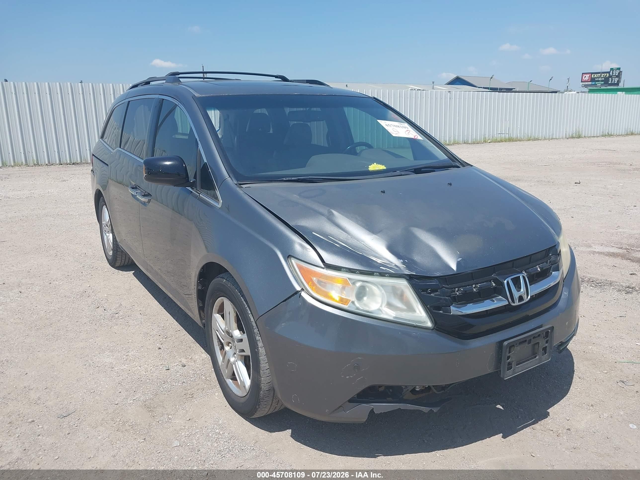 2012 Honda Odyssey Touring/touring Elite Gray vin: 5FNRL5H98CB078577