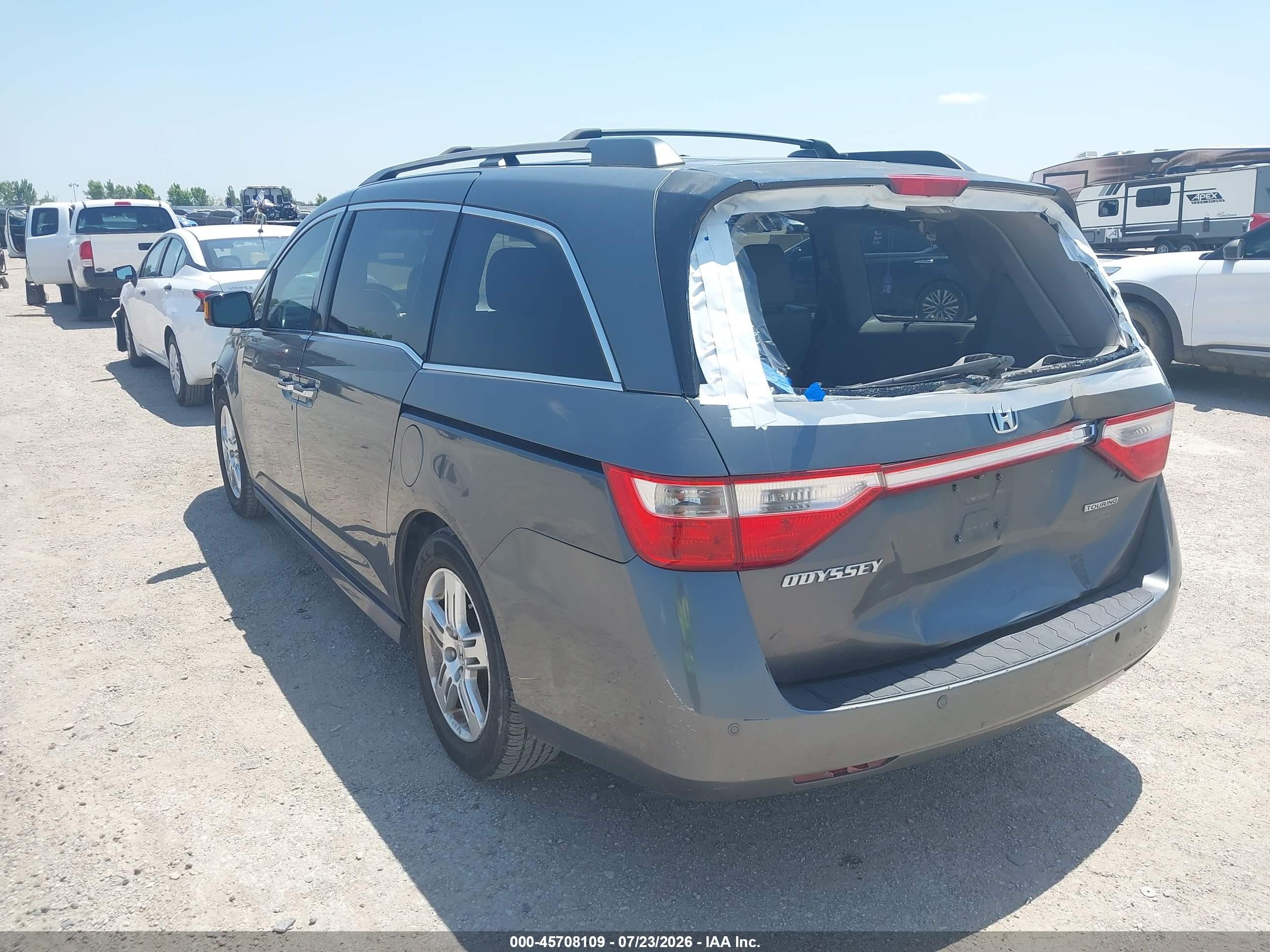 2012 Honda Odyssey Touring/touring Elite Gray vin: 5FNRL5H98CB078577