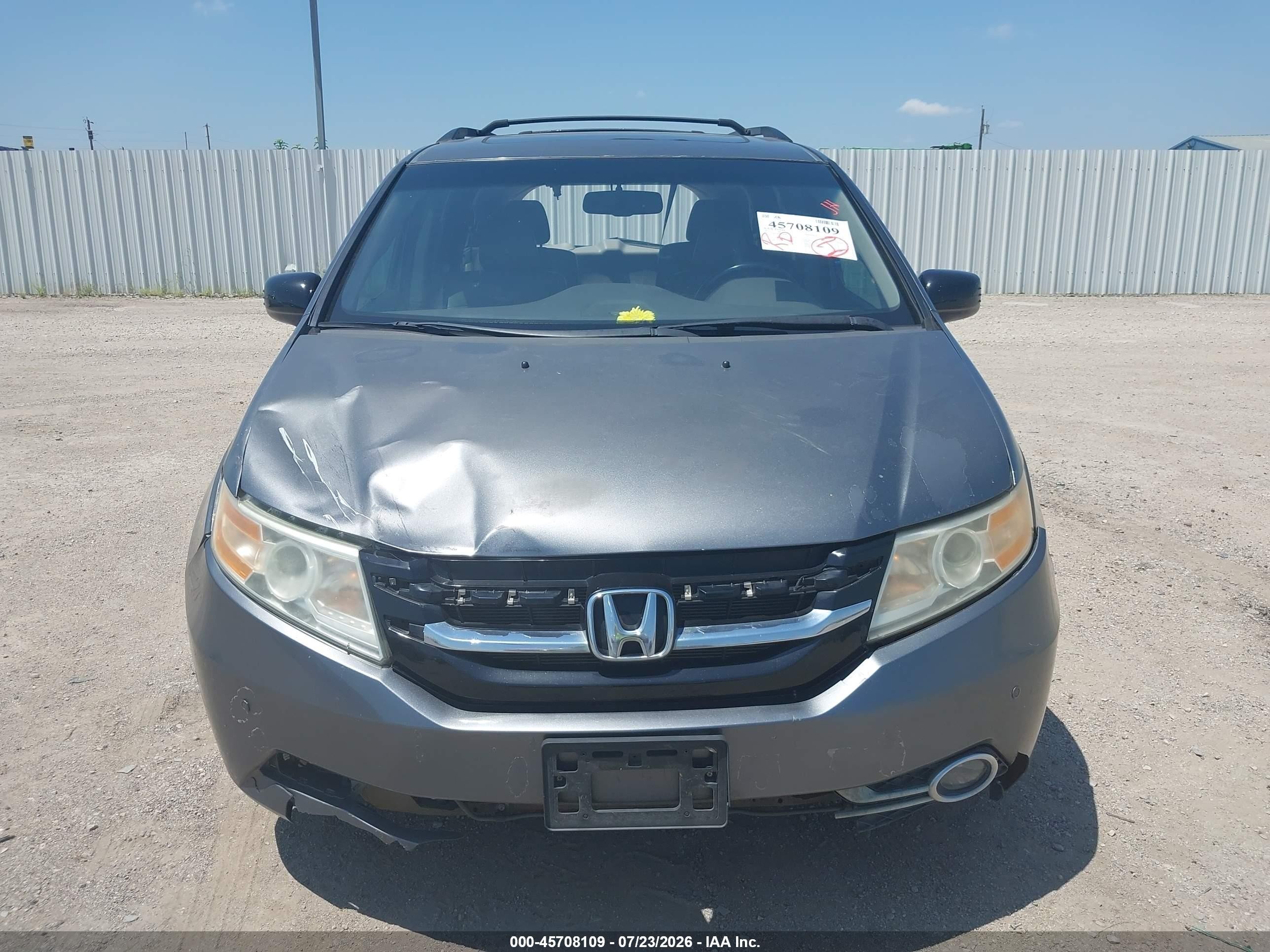 2012 Honda Odyssey Touring/touring Elite Gray vin: 5FNRL5H98CB078577