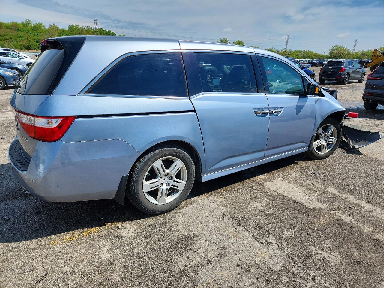 2012 Honda Odyssey Touring Blue vin: 5FNRL5H98CB124537