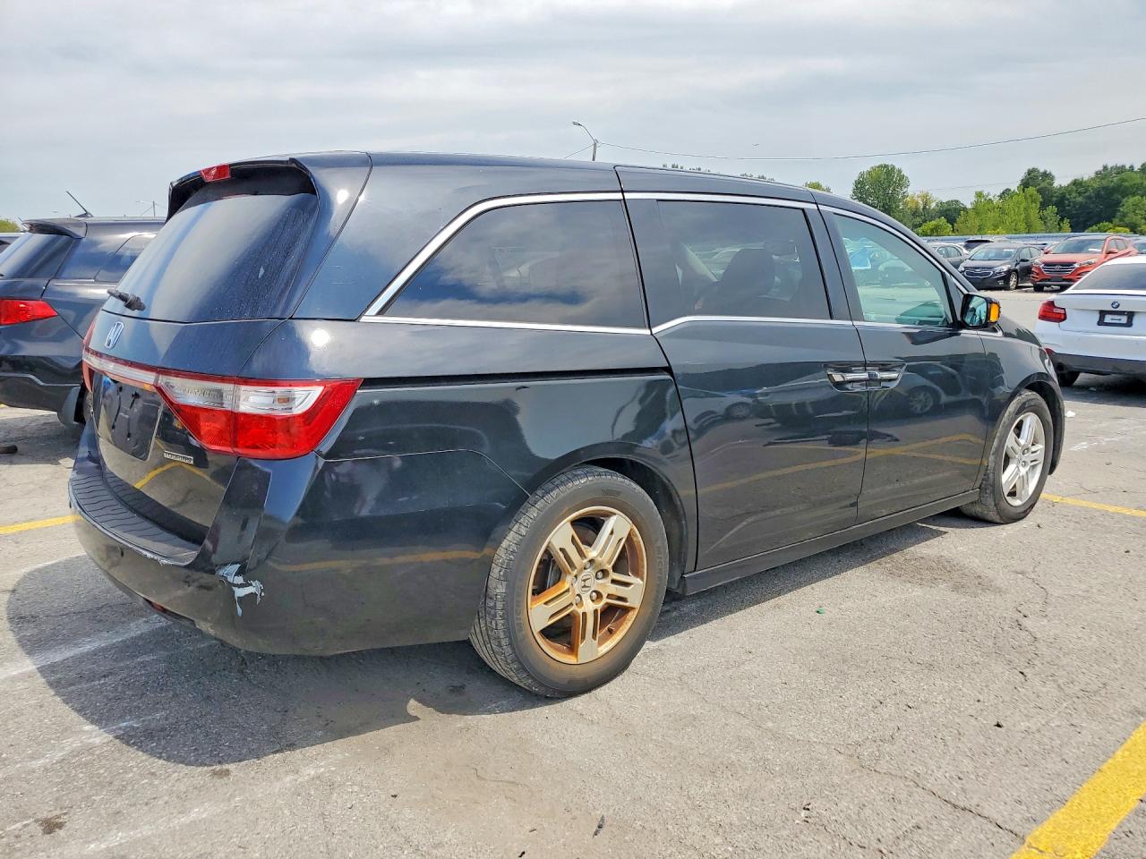 2012 Honda Odyssey Touring Black vin: 5FNRL5H98CB132086