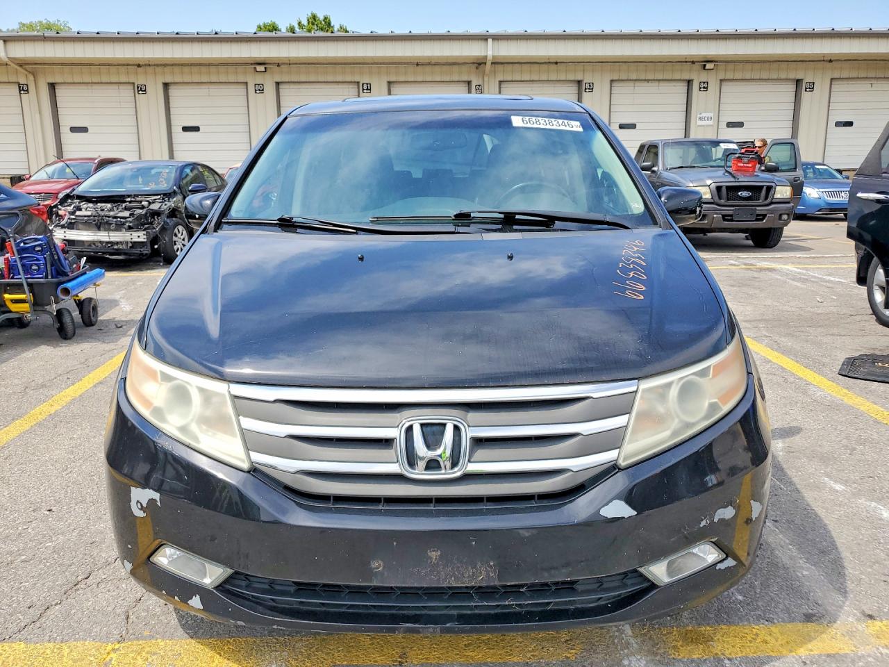 2012 Honda Odyssey Touring Black vin: 5FNRL5H98CB132086