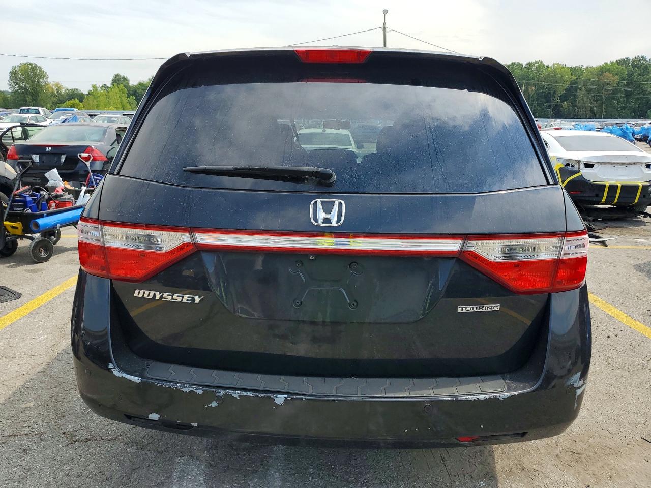 2012 Honda Odyssey Touring Black vin: 5FNRL5H98CB132086